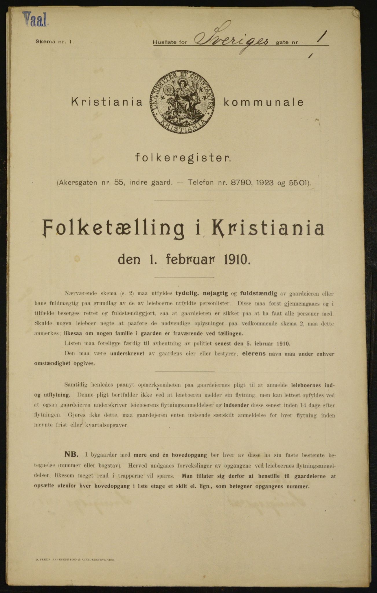 OBA, Kommunal folketelling 1.2.1910 for Kristiania, 1910, s. 100304