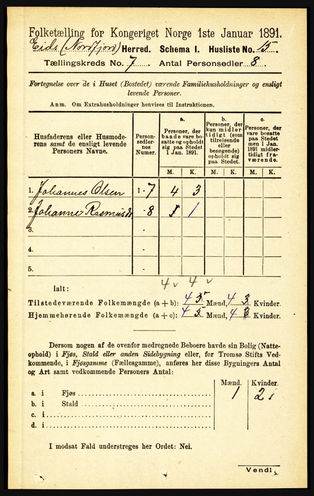 RA, Folketelling 1891 for 1443 Eid herred, 1891, s. 1769