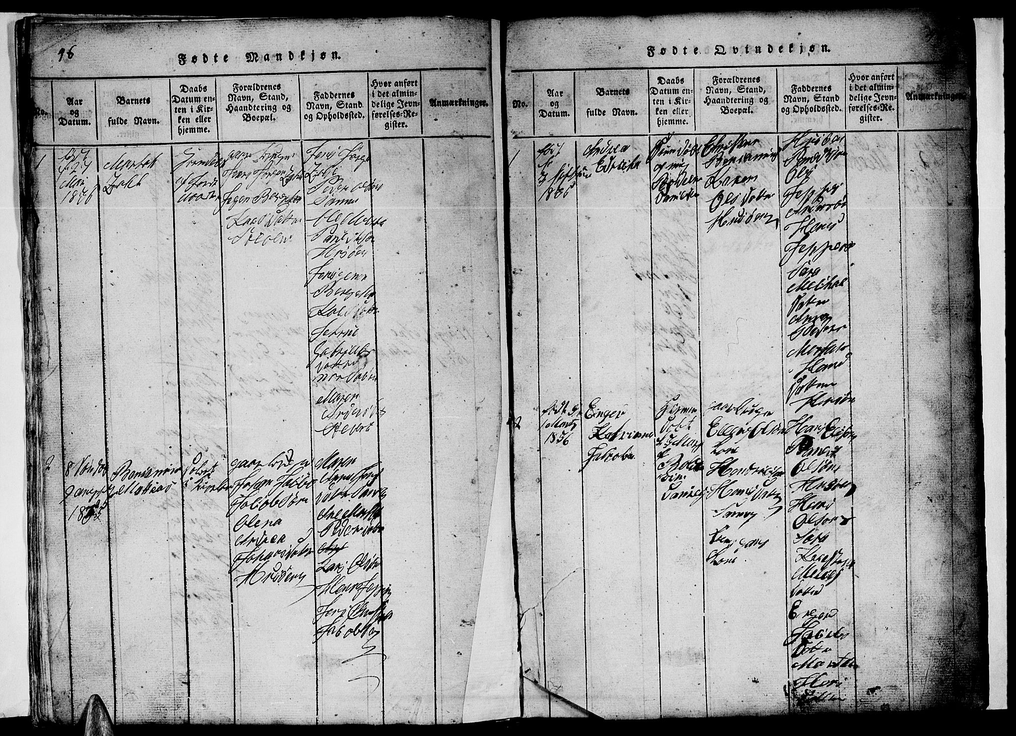 Ministerialprotokoller, klokkerbøker og fødselsregistre - Nordland, AV/SAT-A-1459/840/L0581: Klokkerbok nr. 840C01, 1820-1873, s. 46-47