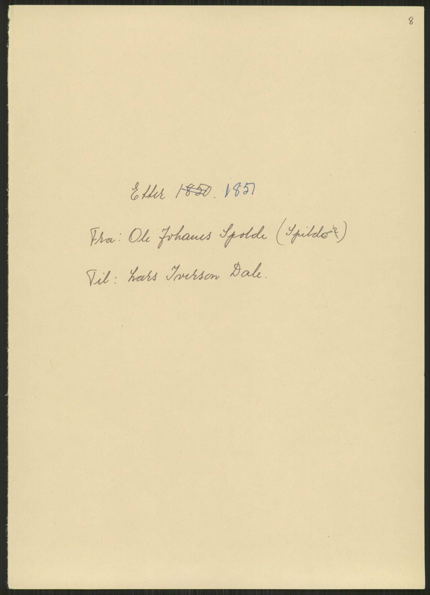 Samlinger til kildeutgivelse, Amerikabrevene, AV/RA-EA-4057/F/L0032: Innlån fra Hordaland: Nesheim - Øverland, 1838-1914, s. 125