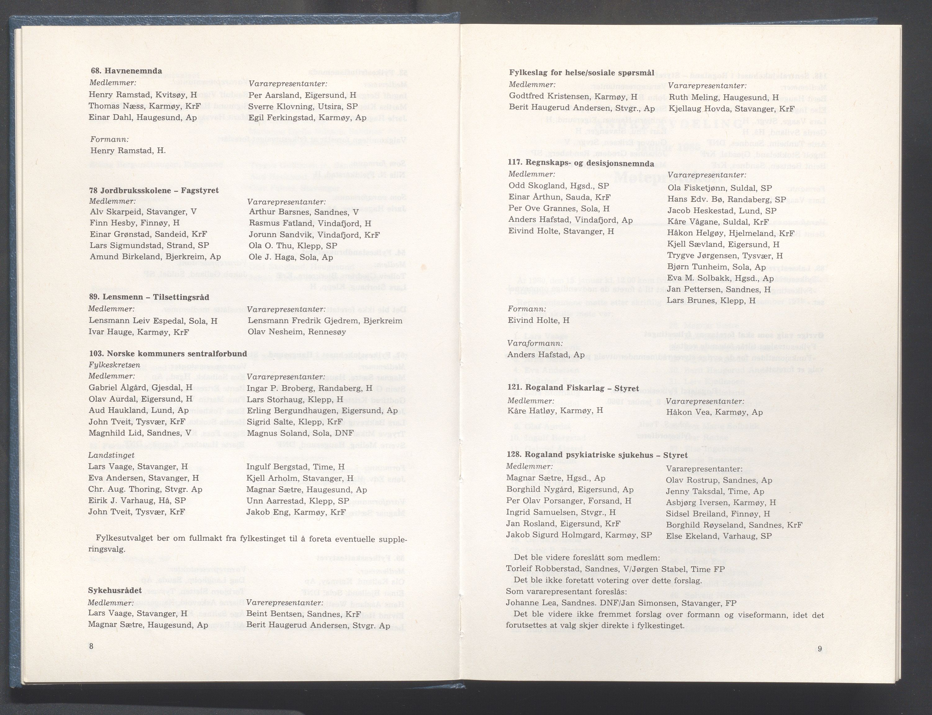 Rogaland fylkeskommune - Fylkesrådmannen , IKAR/A-900/A/Aa/Aaa/L0100: Møtebok , 1980, s. 8-9