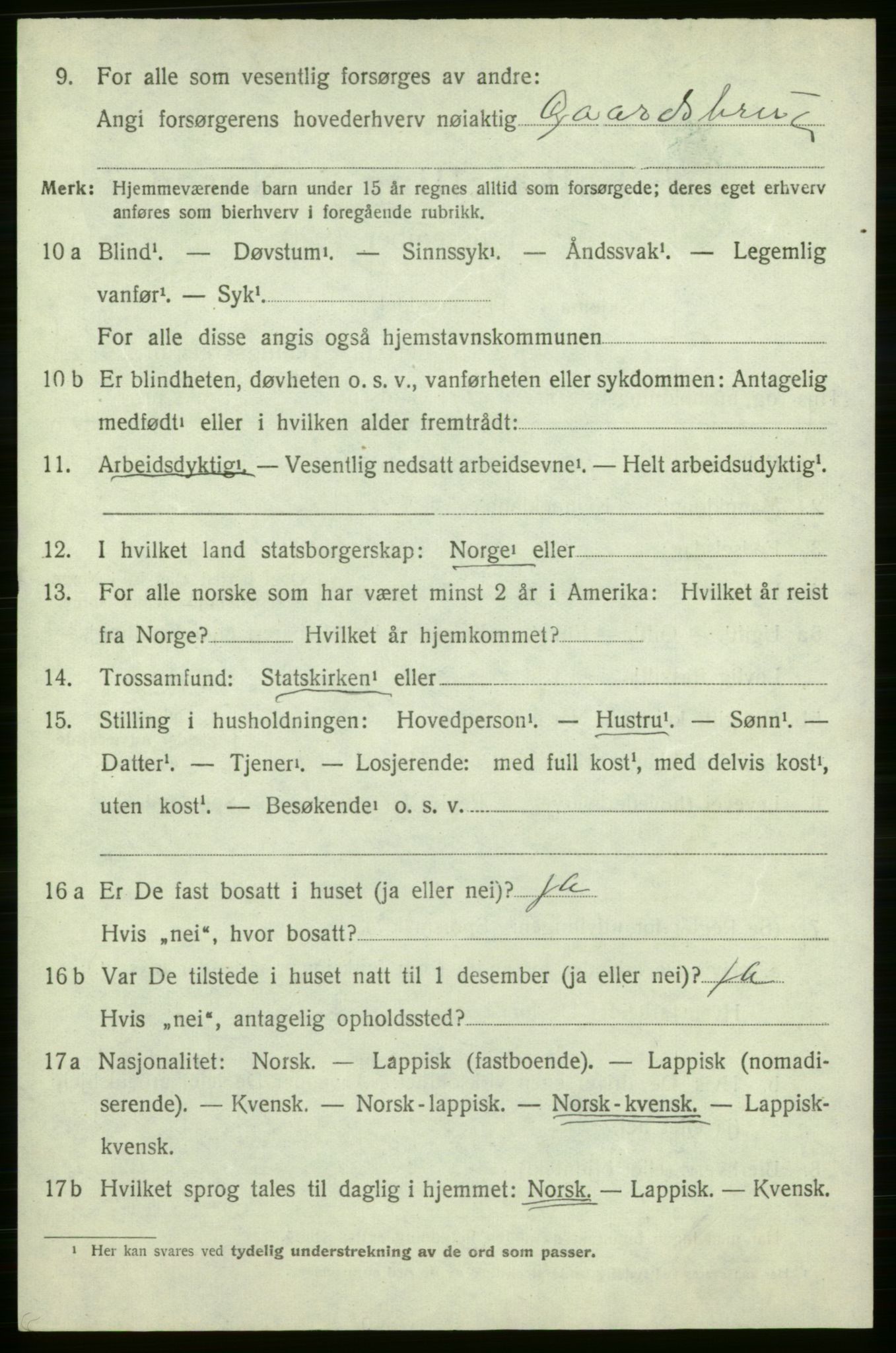 SATØ, Folketelling 1920 for 2025 Tana herred, 1920, s. 1431
