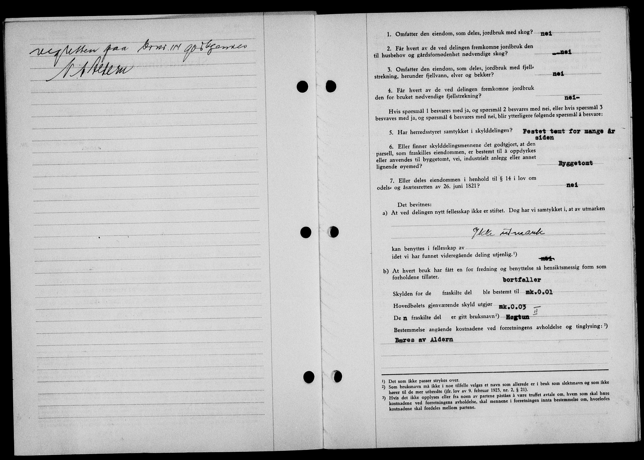 Lofoten sorenskriveri, SAT/A-0017/1/2/2C/L0012a: Pantebok nr. 12a, 1943-1944, Dagboknr: 489/1944