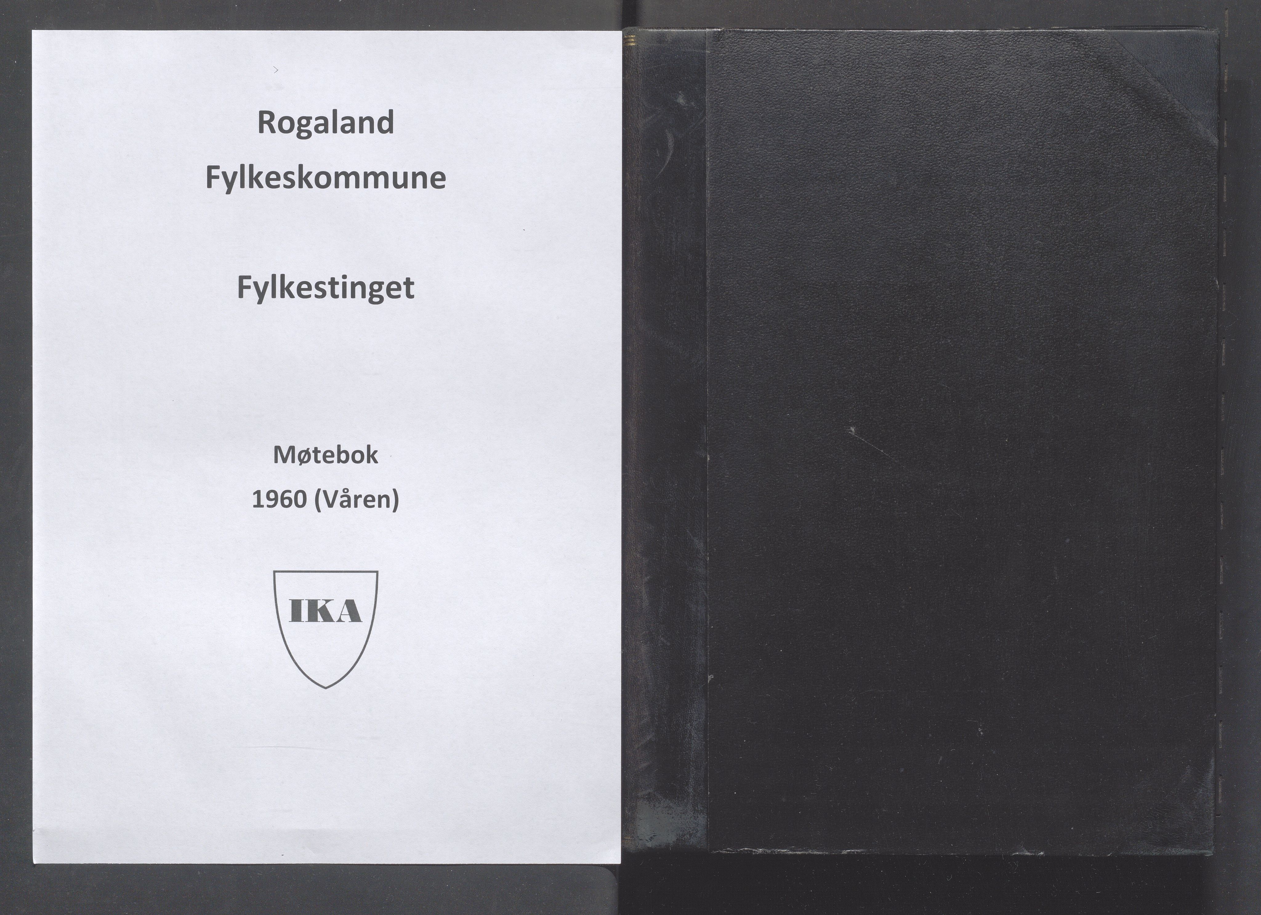 Rogaland fylkeskommune - Fylkesrådmannen , IKAR/A-900/A/Aa/Aaa/L0079: Møtebok , 1960