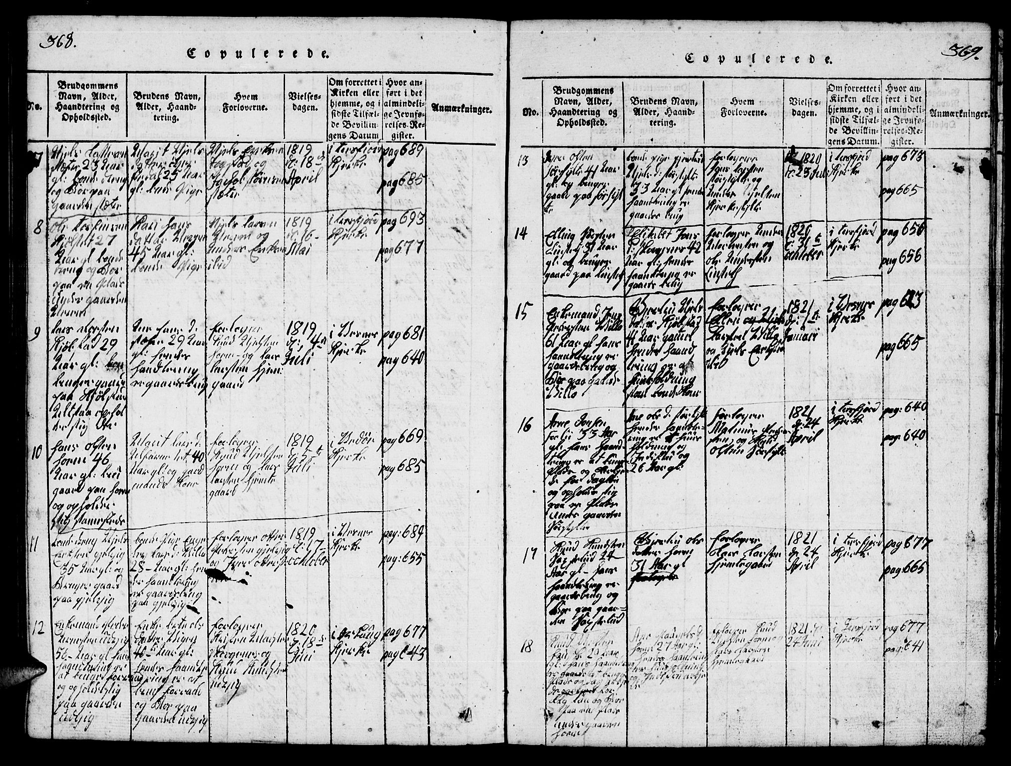 Ministerialprotokoller, klokkerbøker og fødselsregistre - Møre og Romsdal, AV/SAT-A-1454/541/L0546: Klokkerbok nr. 541C01, 1818-1856, s. 368-369
