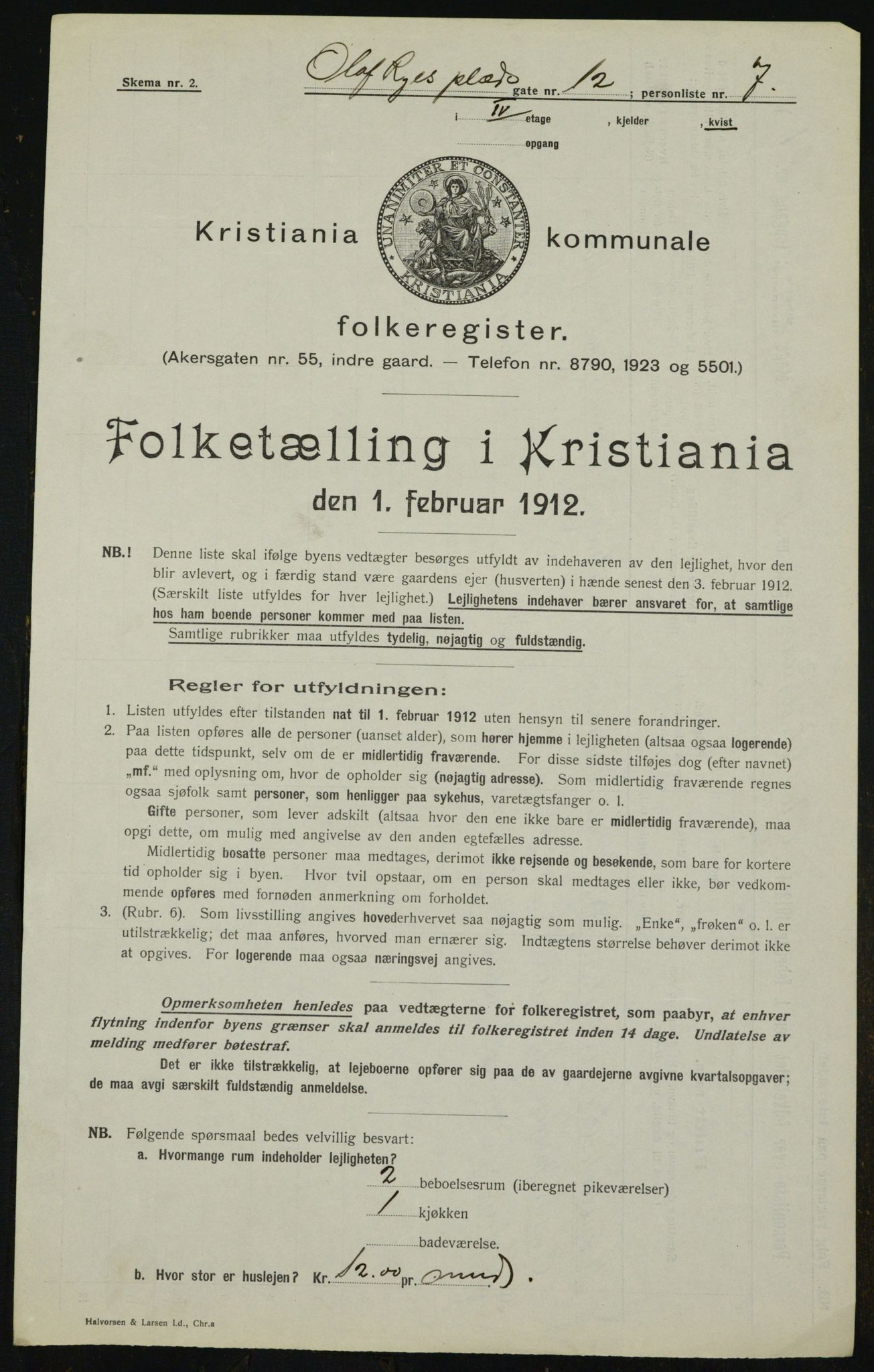 OBA, Kommunal folketelling 1.2.1912 for Kristiania, 1912, s. 75951