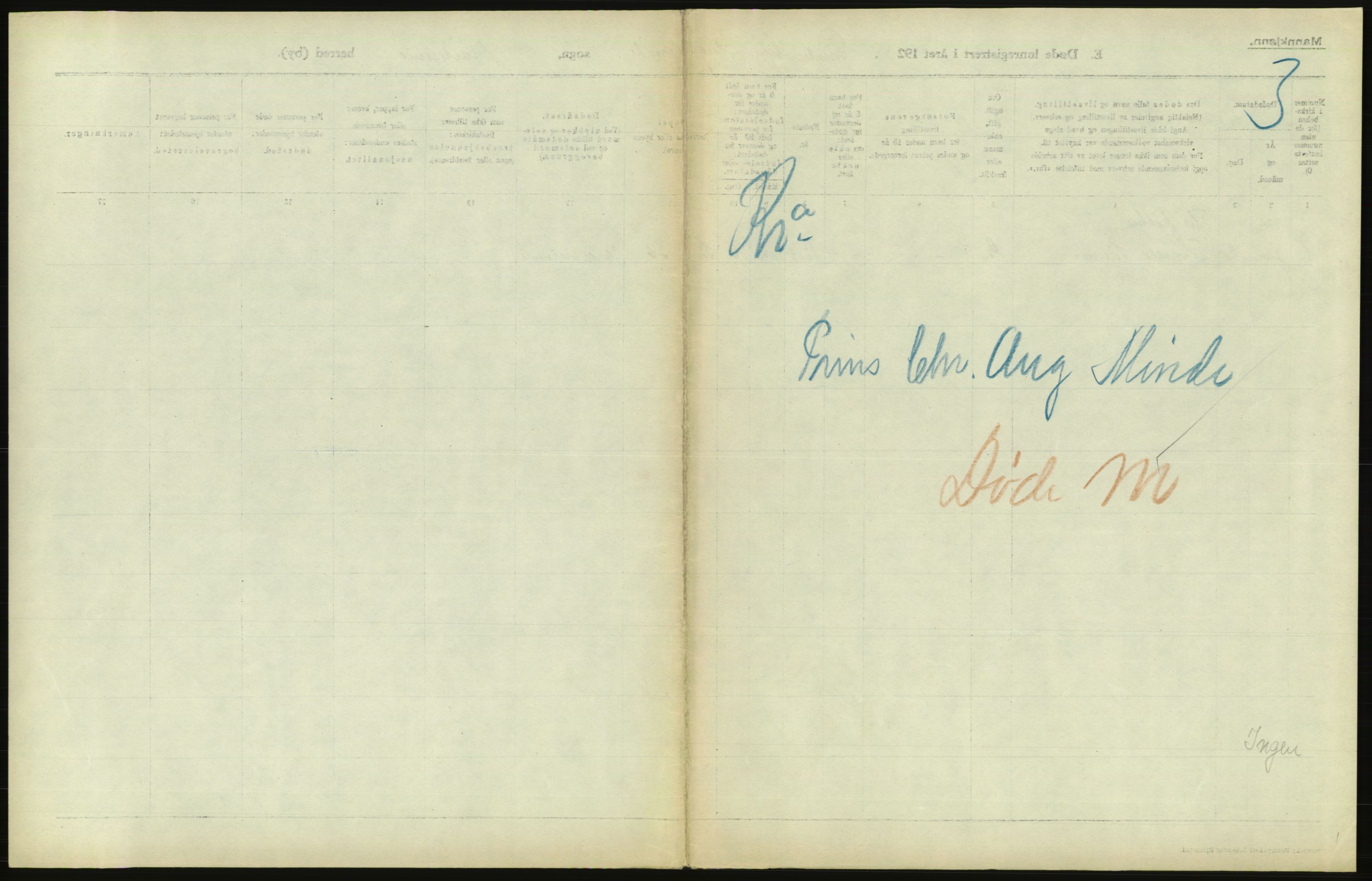 Statistisk sentralbyrå, Sosiodemografiske emner, Befolkning, RA/S-2228/D/Df/Dfc/Dfcc/L0010: Kristiania: Døde, dødfødte, 1923, s. 579