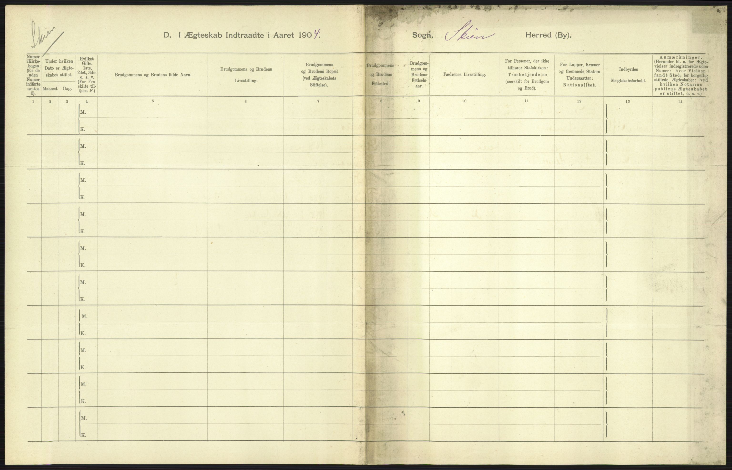 Statistisk sentralbyrå, Sosiodemografiske emner, Befolkning, AV/RA-S-2228/D/Df/Dfa/Dfab/L0009: Bratsberg amt: Fødte, gifte, døde, 1904, s. 517