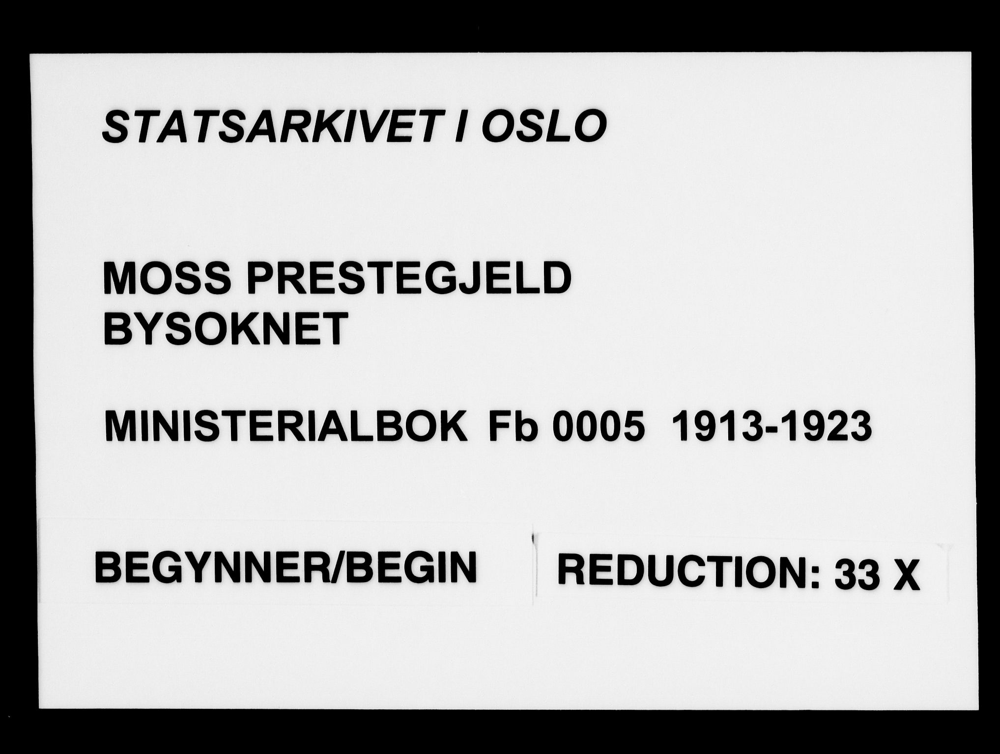 Moss prestekontor Kirkebøker, SAO/A-2003/F/Fb/L0005: Ministerialbok nr. II 5, 1913-1923