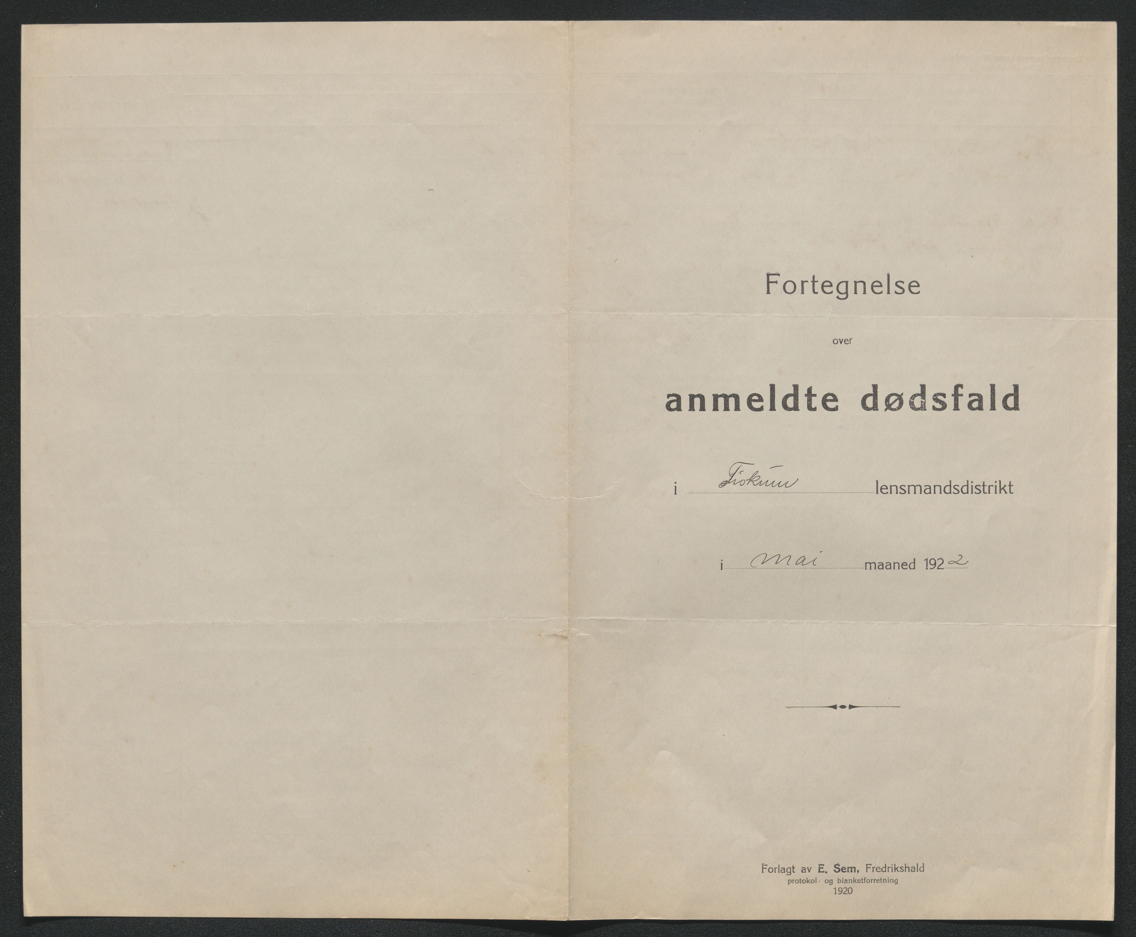 Eiker, Modum og Sigdal sorenskriveri, AV/SAKO-A-123/H/Ha/Hab/L0041: Dødsfallsmeldinger, 1922-1923, s. 195