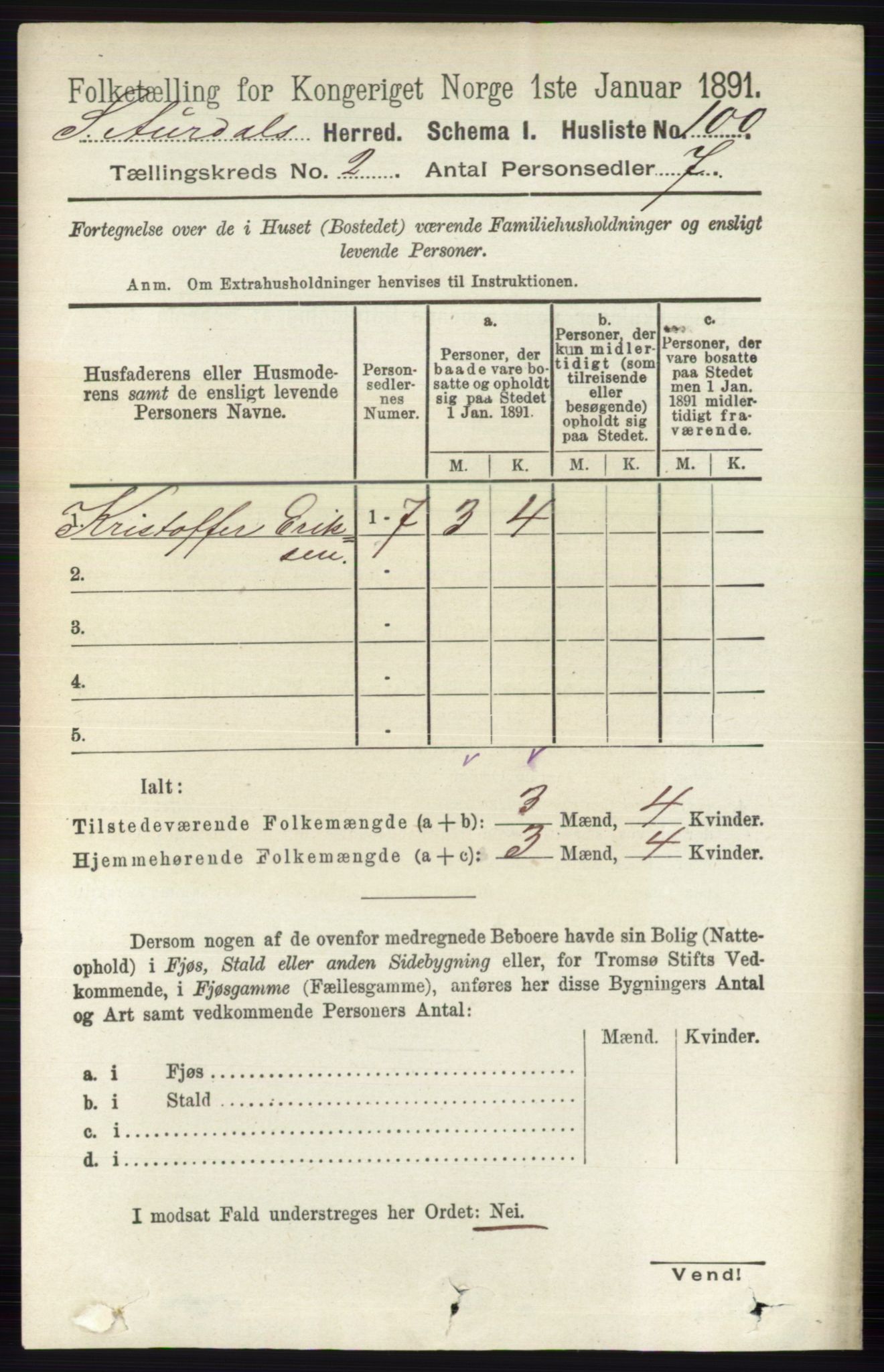 RA, Folketelling 1891 for 0540 Sør-Aurdal herred, 1891, s. 829