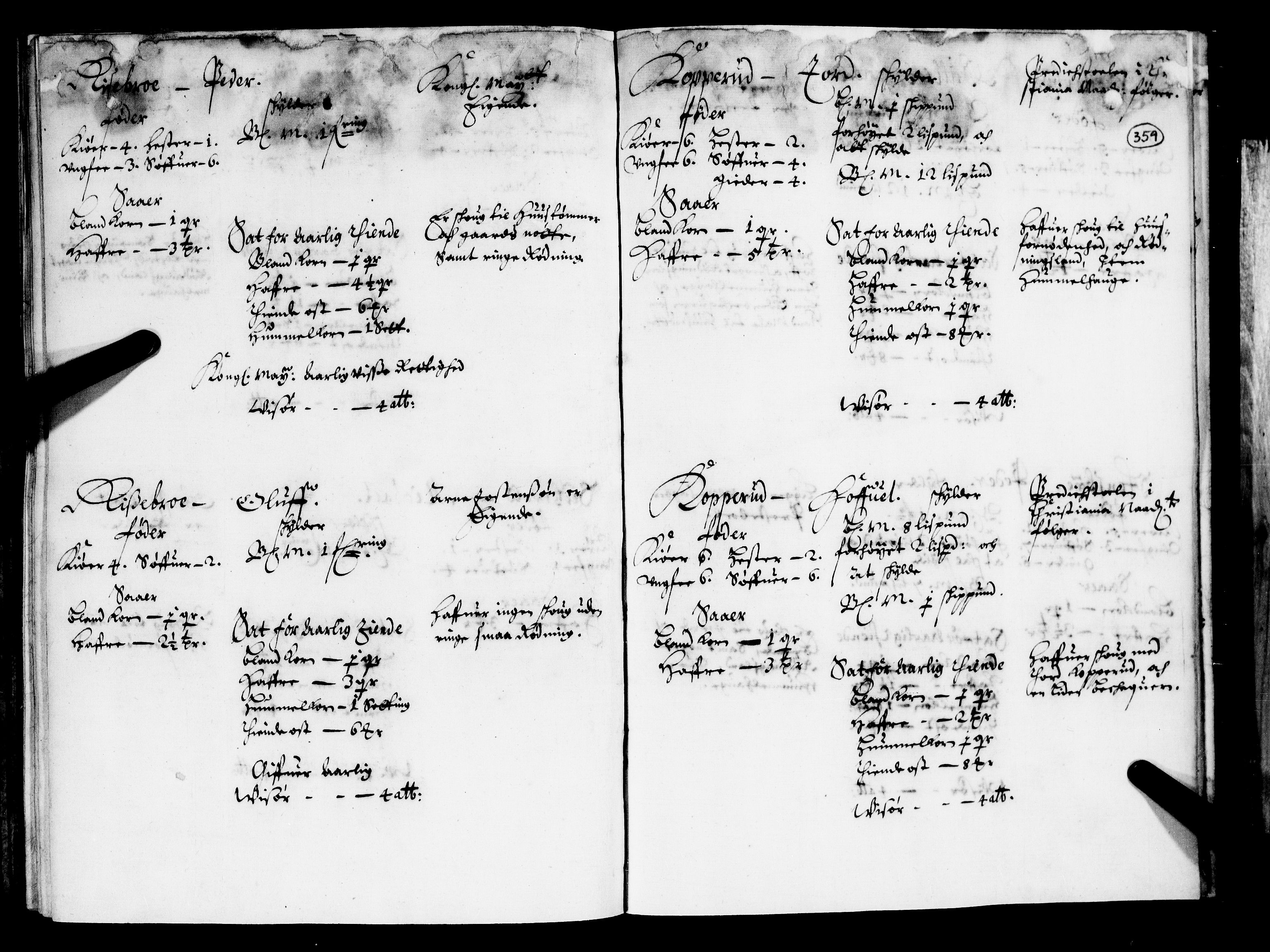 Rentekammeret inntil 1814, Realistisk ordnet avdeling, AV/RA-EA-4070/N/Nb/Nba/L0010: Øvre Romerike fogderi, 2. del, 1665, s. 358b-359a