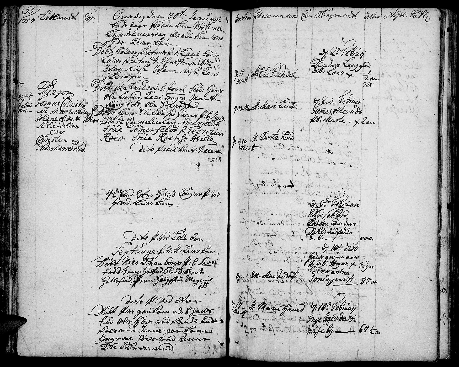 Toten prestekontor, SAH/PREST-102/H/Ha/Haa/L0004: Ministerialbok nr. 4, 1751-1761, s. 53