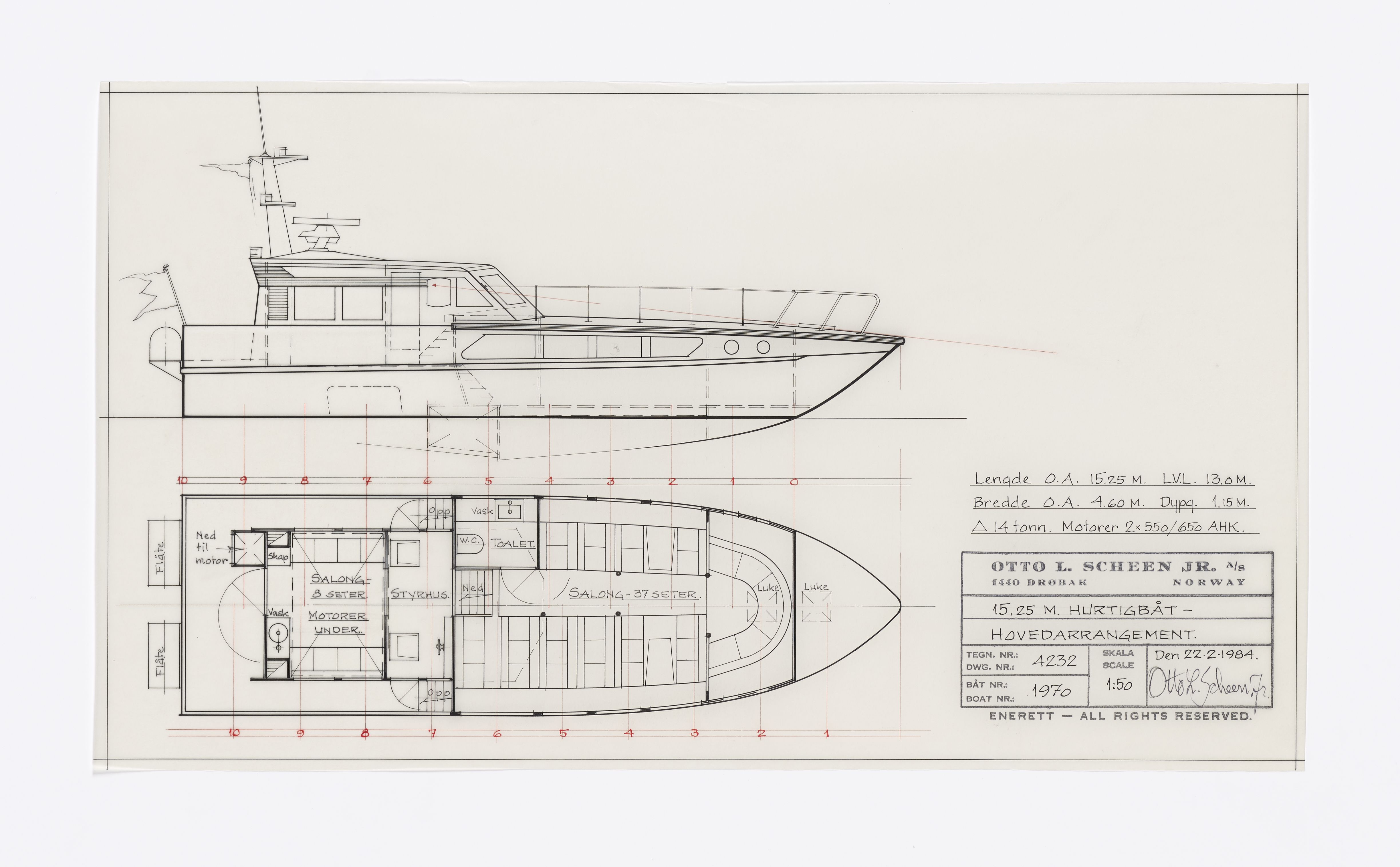 Furuholmen & Scheen, AFM/OM-1003/T/Ta/L0016/0001: Hurtigbåt / Scheen, 1980-1989