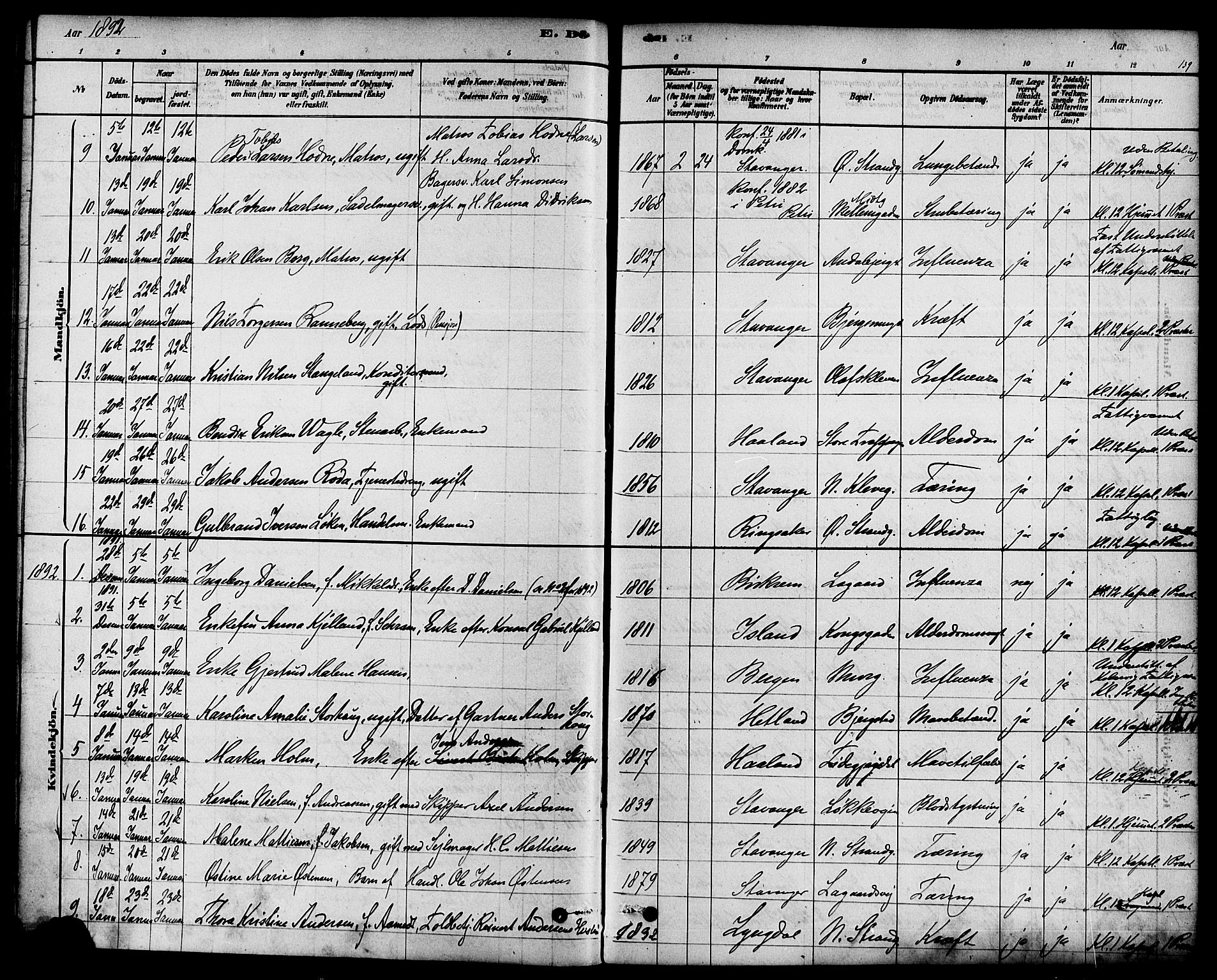 Domkirken sokneprestkontor, AV/SAST-A-101812/001/30/30BA/L0027: Ministerialbok nr. A 26, 1878-1896, s. 139