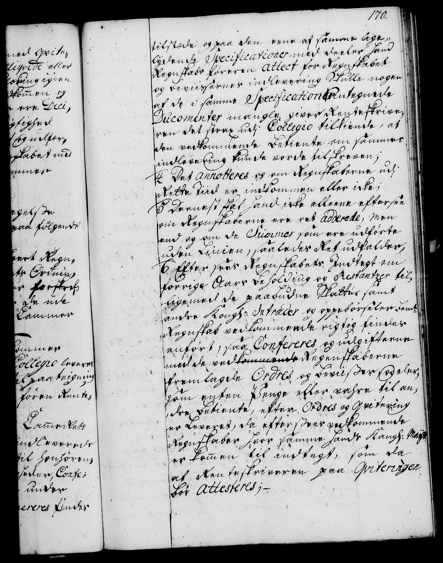 Rentekammeret, Kammerkanselliet, RA/EA-3111/G/Gg/Ggi/L0002: Norsk instruksjonsprotokoll med register (merket RK 53.35), 1729-1751, s. 170