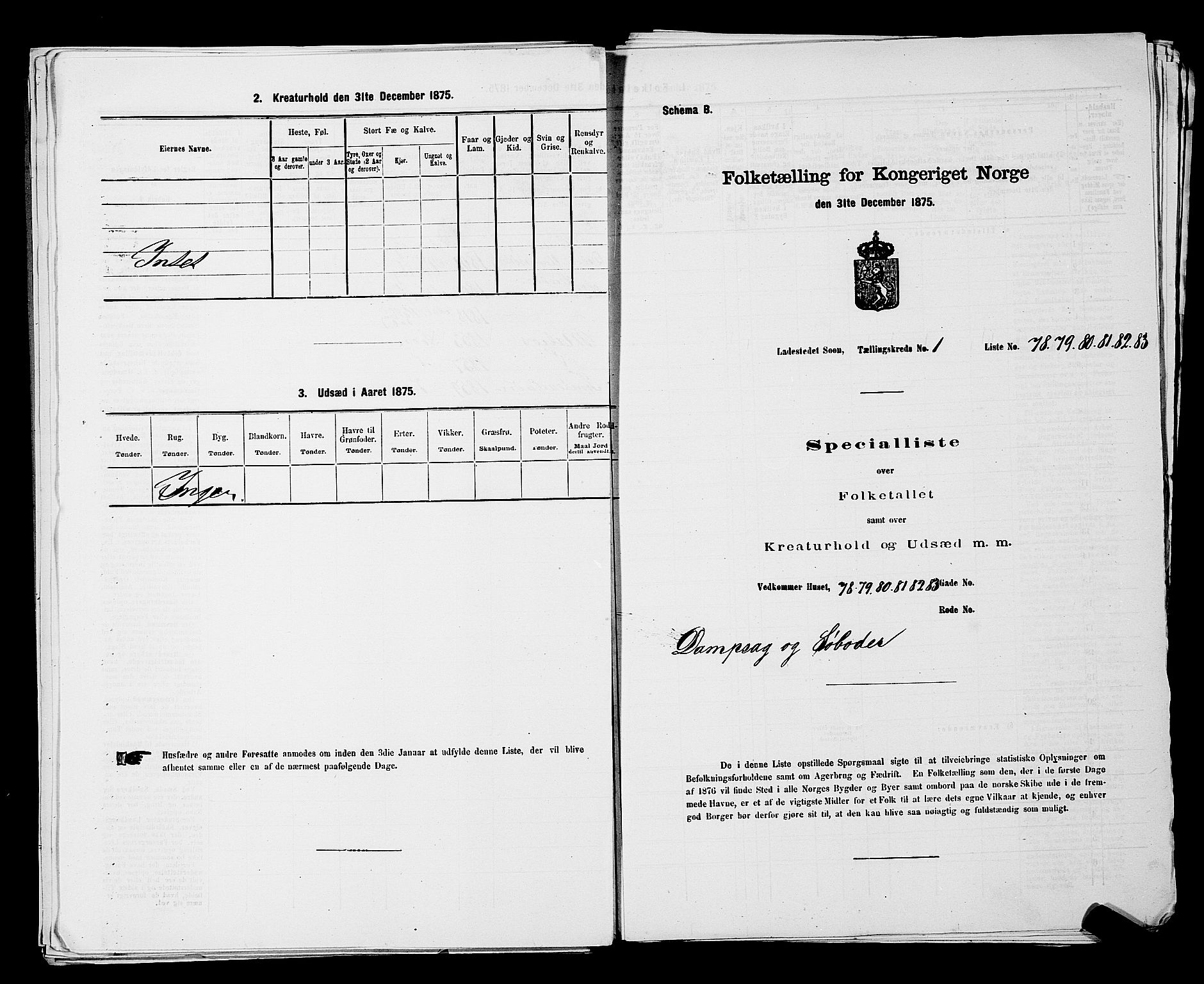 RA, Folketelling 1875 for 0201B Vestby prestegjeld, Son ladested, 1875, s. 160