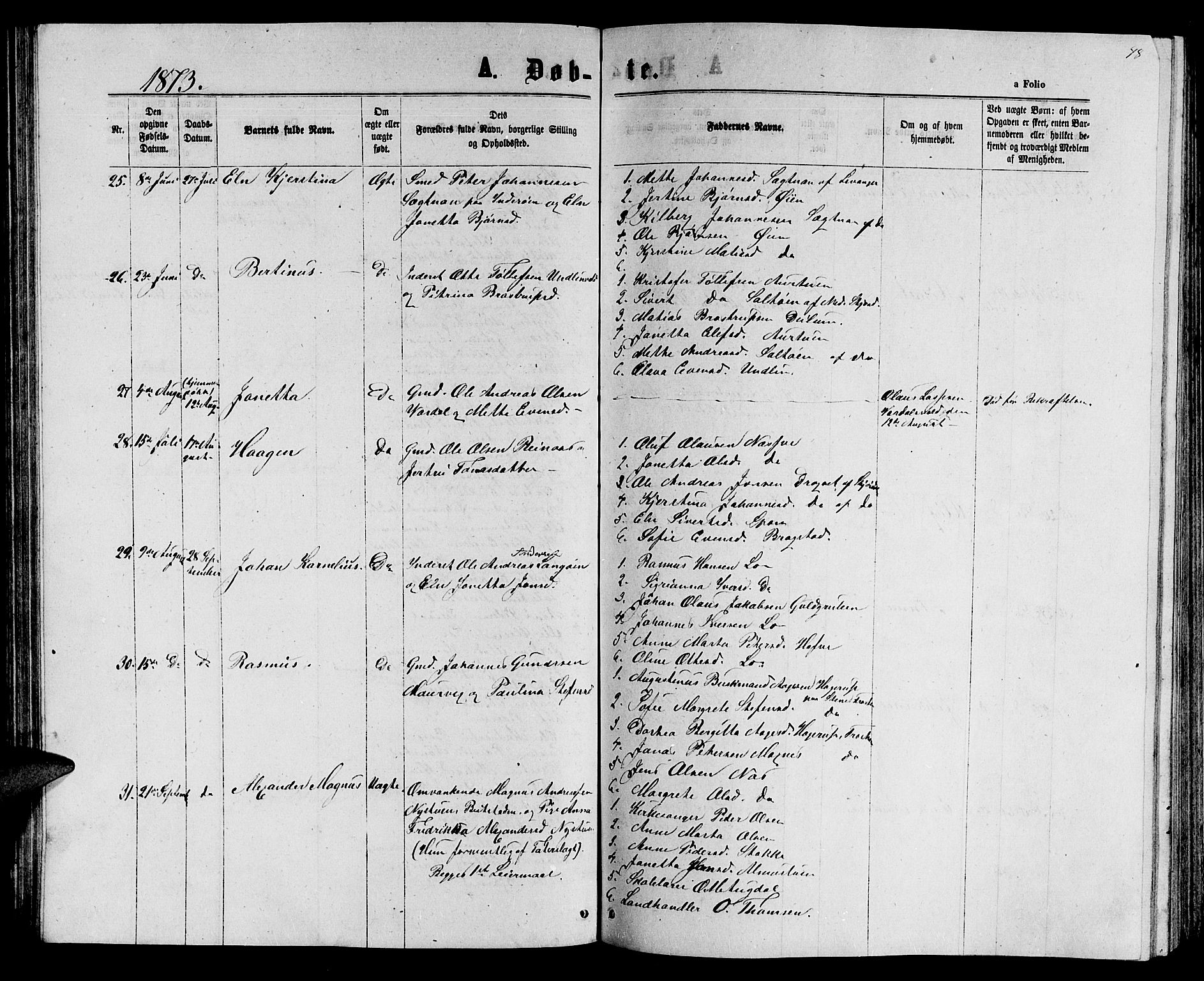 Ministerialprotokoller, klokkerbøker og fødselsregistre - Nord-Trøndelag, AV/SAT-A-1458/714/L0133: Klokkerbok nr. 714C02, 1865-1877, s. 48