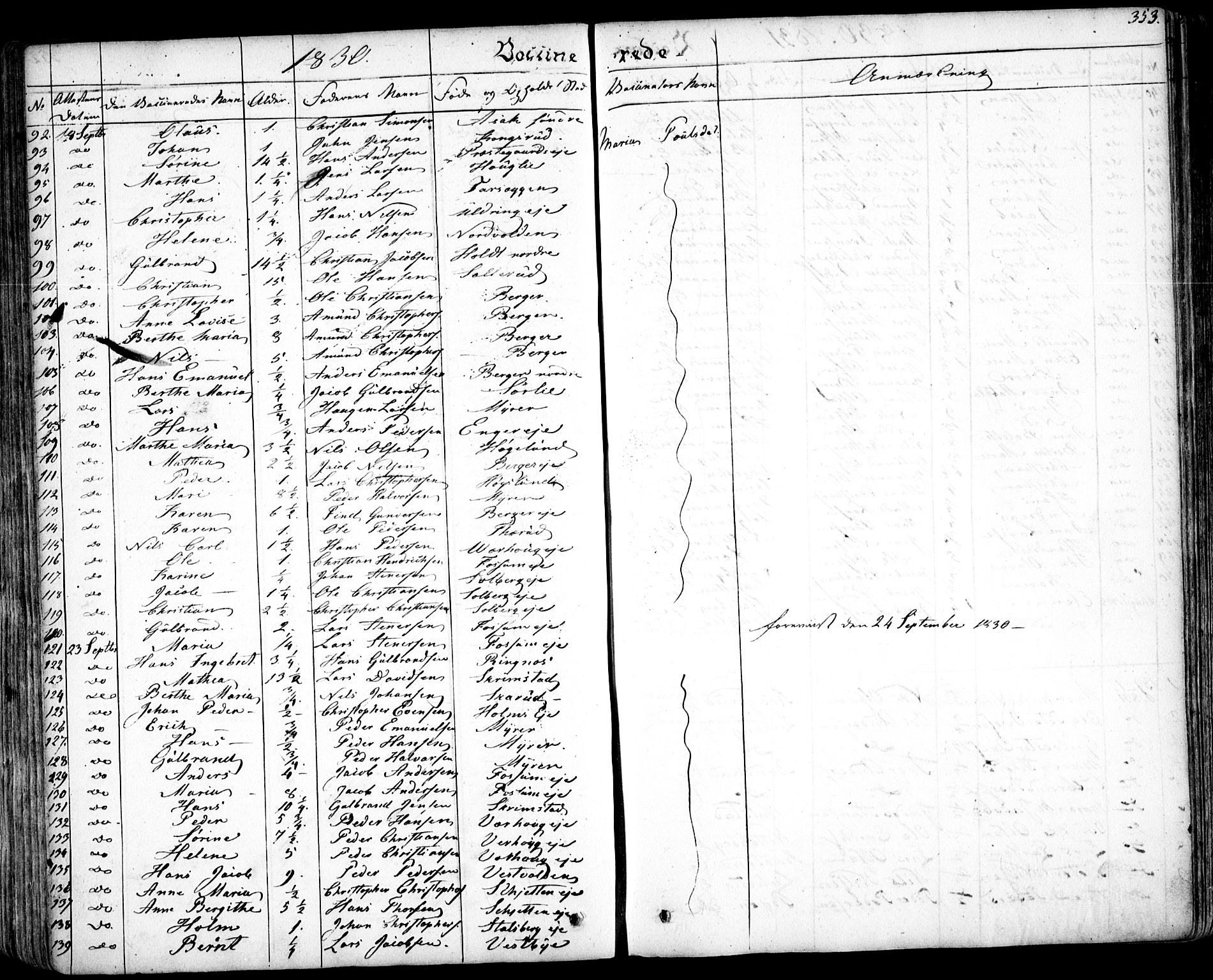 Skedsmo prestekontor Kirkebøker, AV/SAO-A-10033a/F/Fa/L0009: Ministerialbok nr. I 9, 1830-1853, s. 353