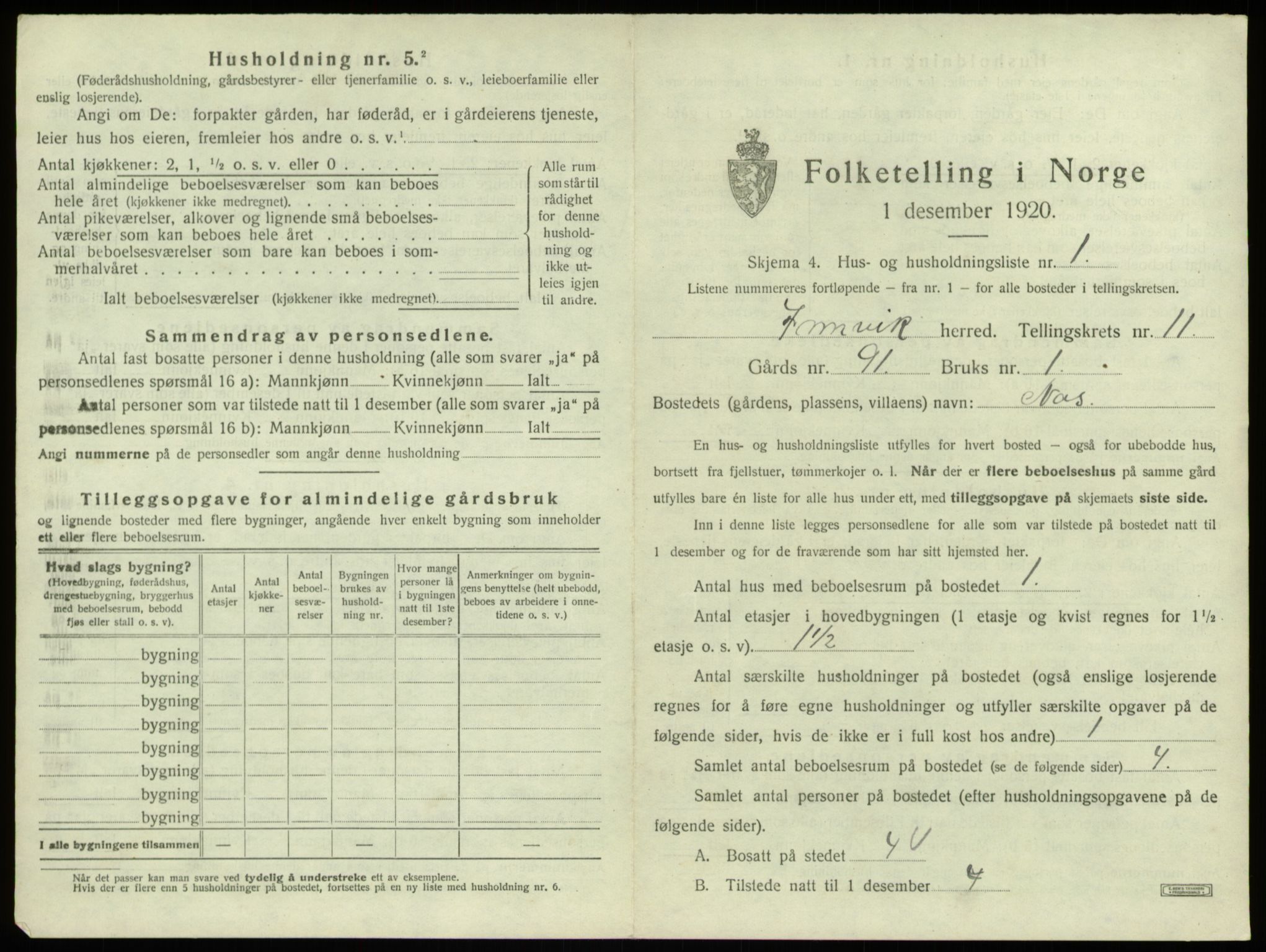 SAB, Folketelling 1920 for 1447 Innvik herred, 1920, s. 641