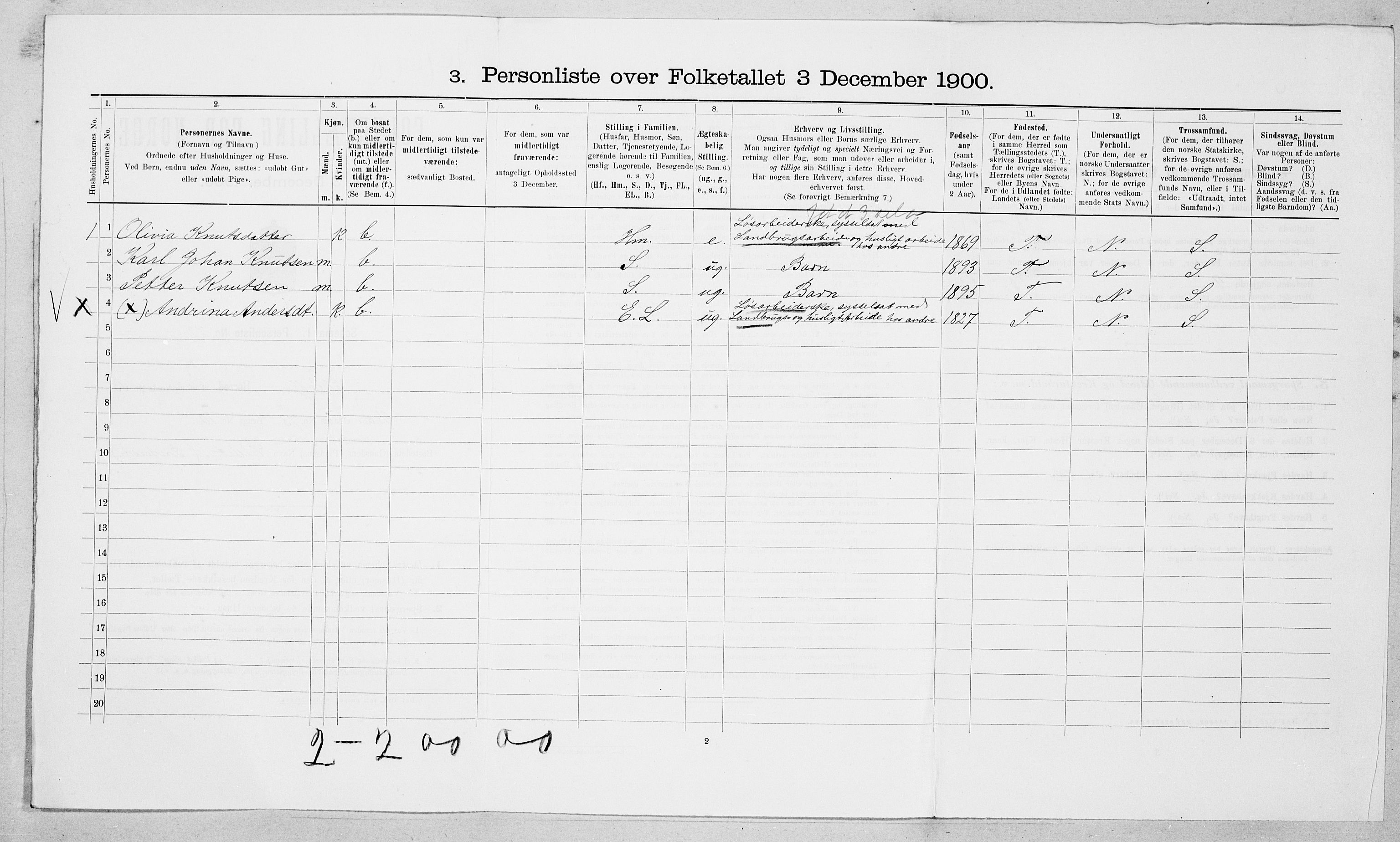 SAT, Folketelling 1900 for 1529 Skodje herred, 1900, s. 697