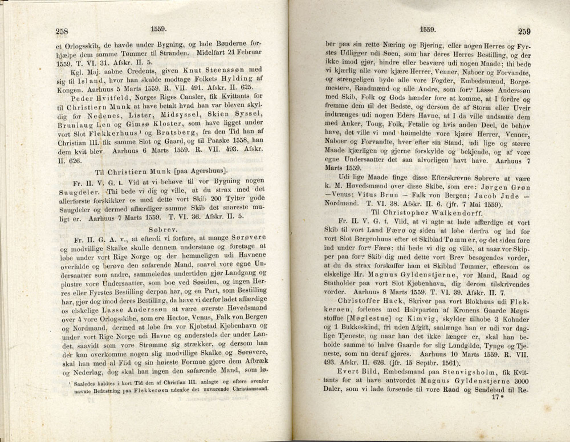 Publikasjoner utgitt av Det Norske Historiske Kildeskriftfond, PUBL/-/-/-: Norske Rigs-Registranter, bind 1, 1523-1571, s. 258-259