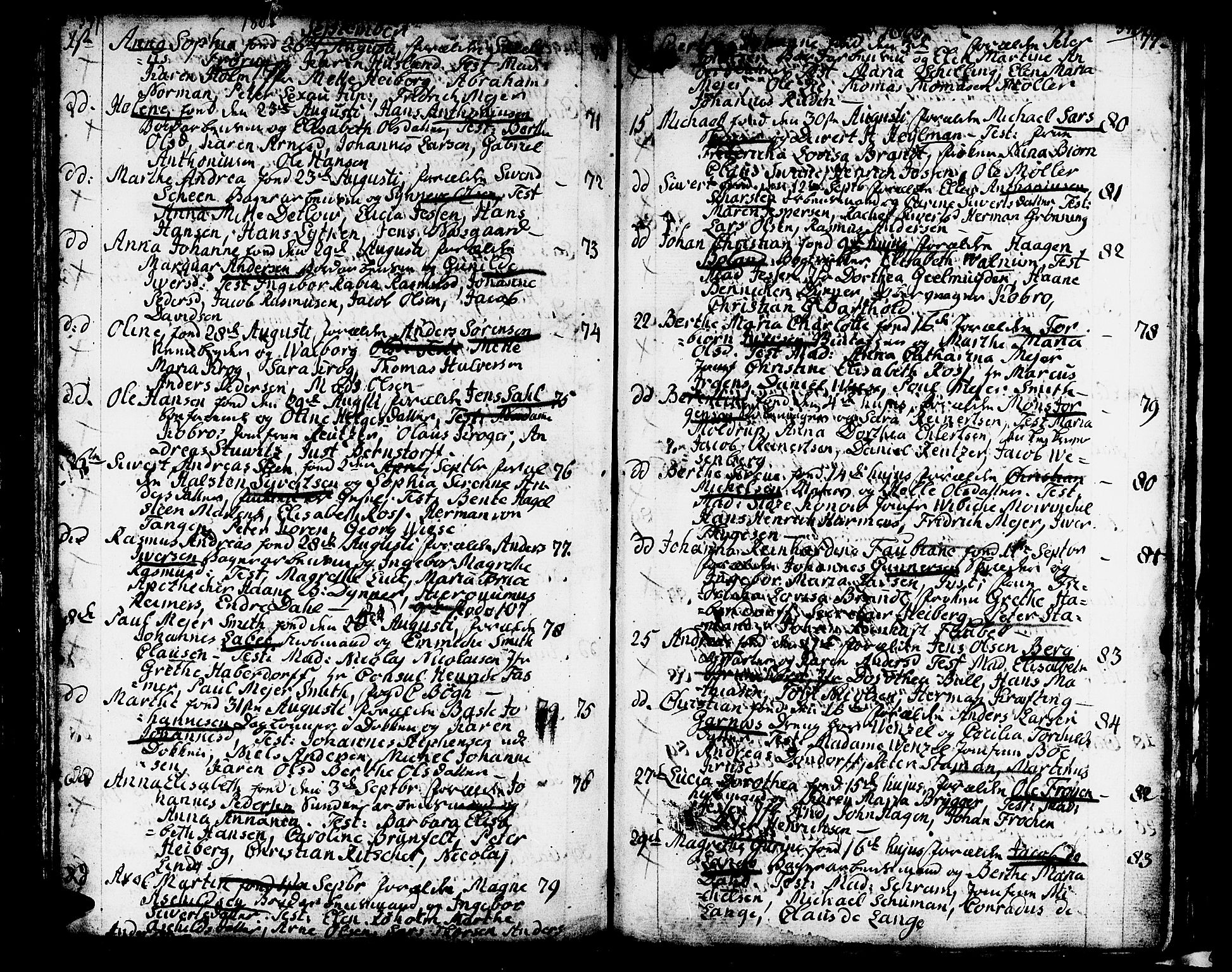 Domkirken sokneprestembete, AV/SAB-A-74801/H/Haa/L0004: Ministerialbok nr. A 4, 1763-1820, s. 347-348