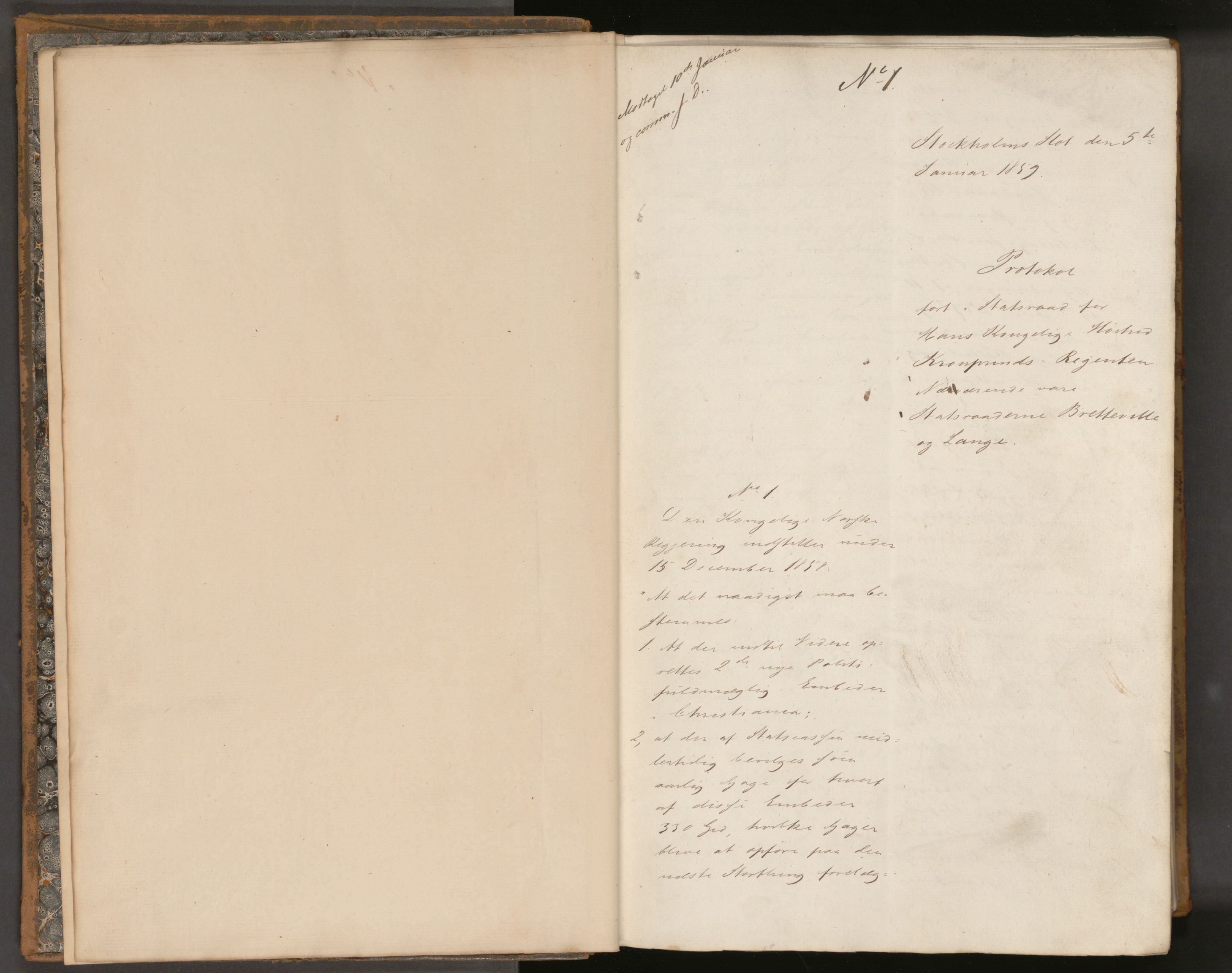 Statsrådssekretariatet, AV/RA-S-1001/A/Ab/L0089: Kgl. res. nr. 1-716, 1. halvår, 1859