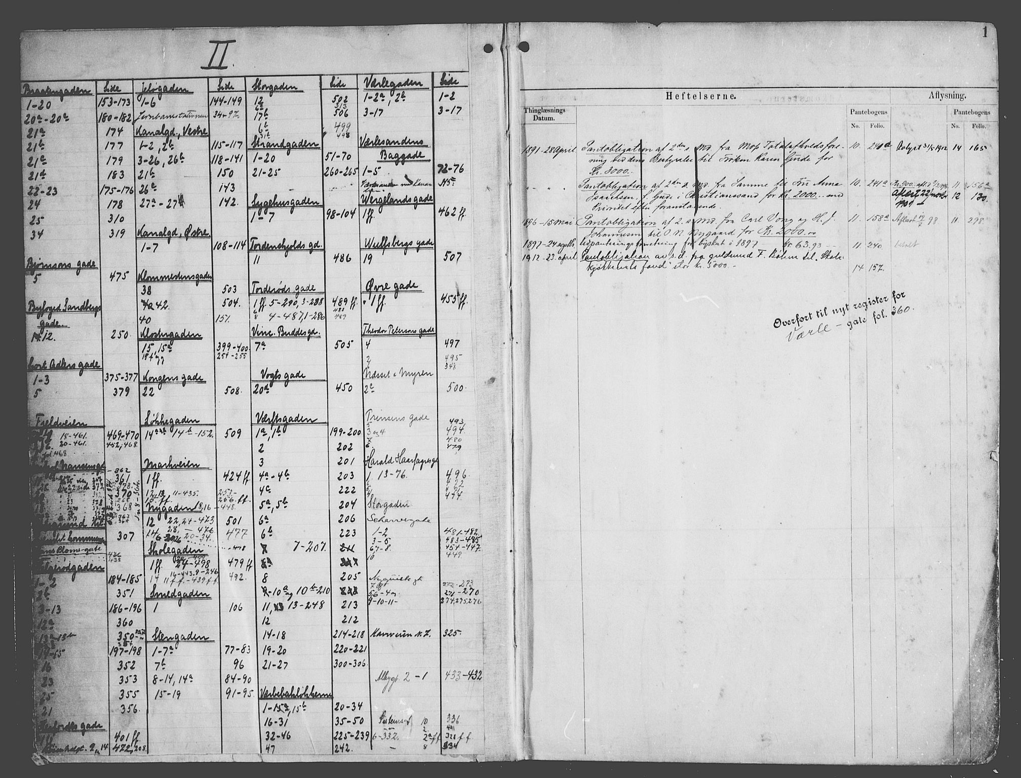 Moss byfogd, AV/SAO-A-10863/G/Ga/Gae/L0002: Panteregister nr. V 2, s. 1