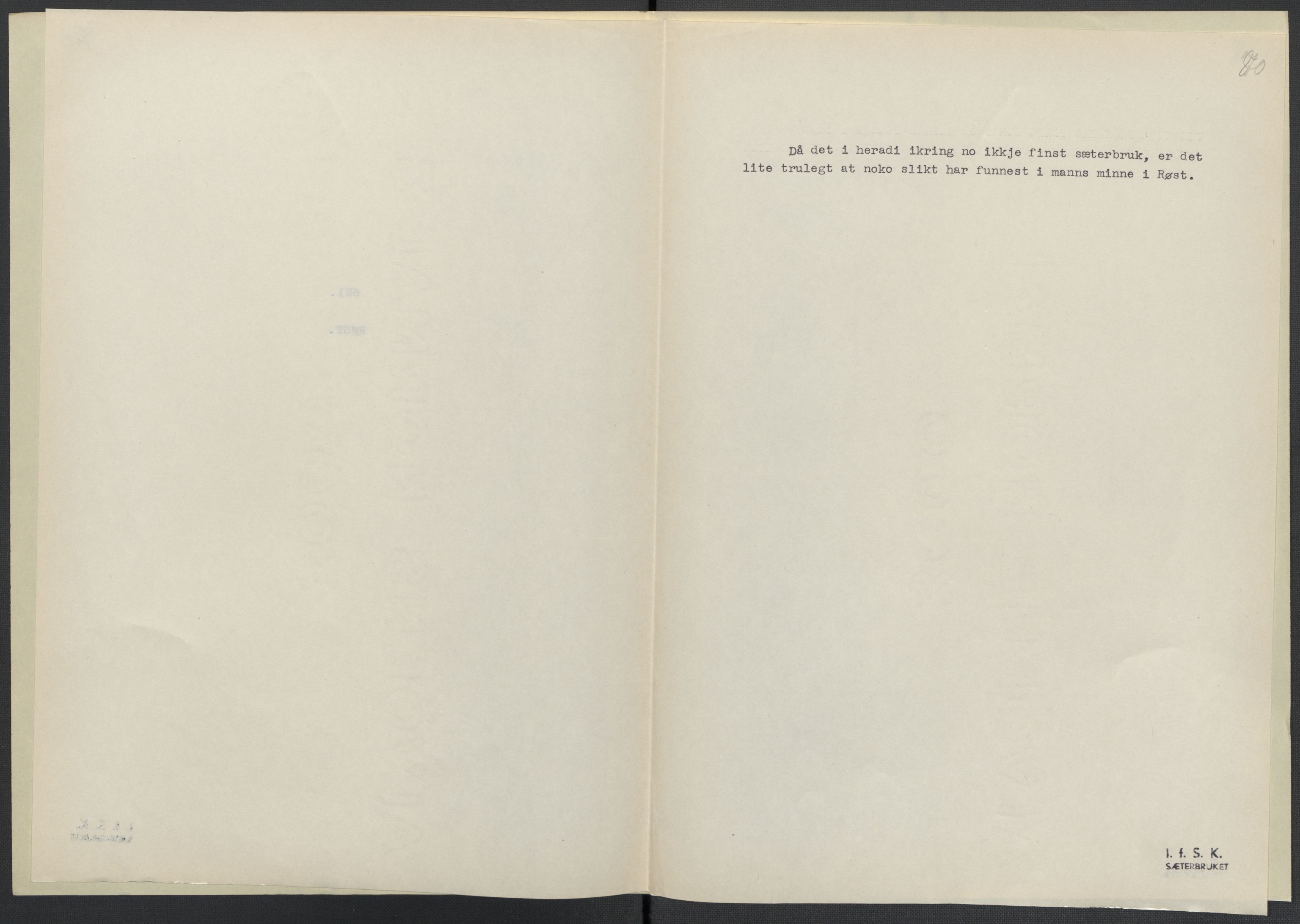 Instituttet for sammenlignende kulturforskning, AV/RA-PA-0424/F/Fc/L0016/0003: Eske B16: / Nordland (perm XLVIII), 1932-1937, s. 80