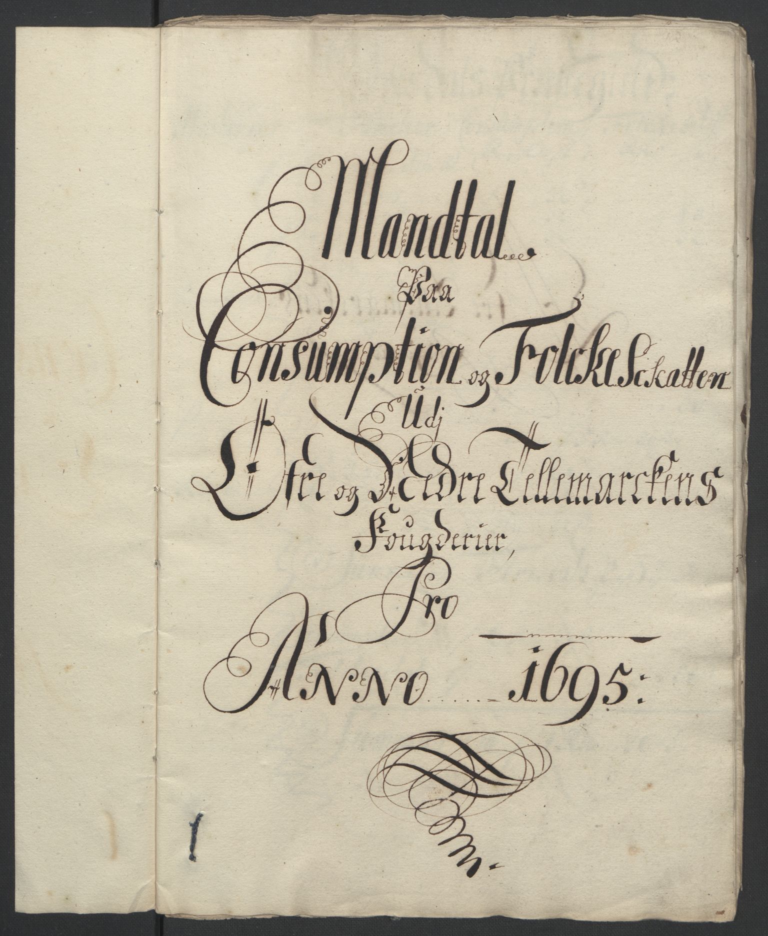 Rentekammeret inntil 1814, Reviderte regnskaper, Fogderegnskap, RA/EA-4092/R36/L2093: Fogderegnskap Øvre og Nedre Telemark og Bamble, 1695, s. 298