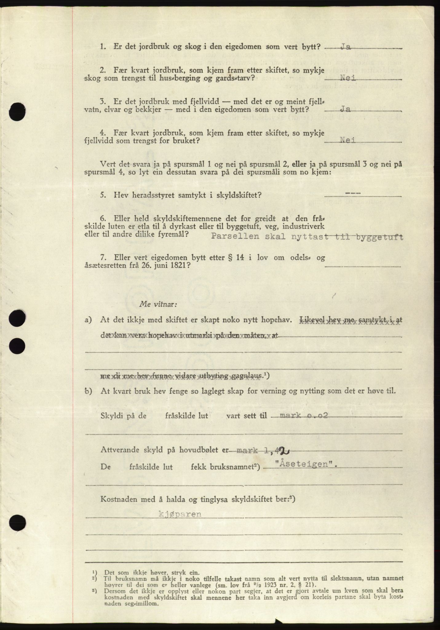 Søre Sunnmøre sorenskriveri, AV/SAT-A-4122/1/2/2C/L0076: Pantebok nr. 2A, 1943-1944, Dagboknr: 983/1944