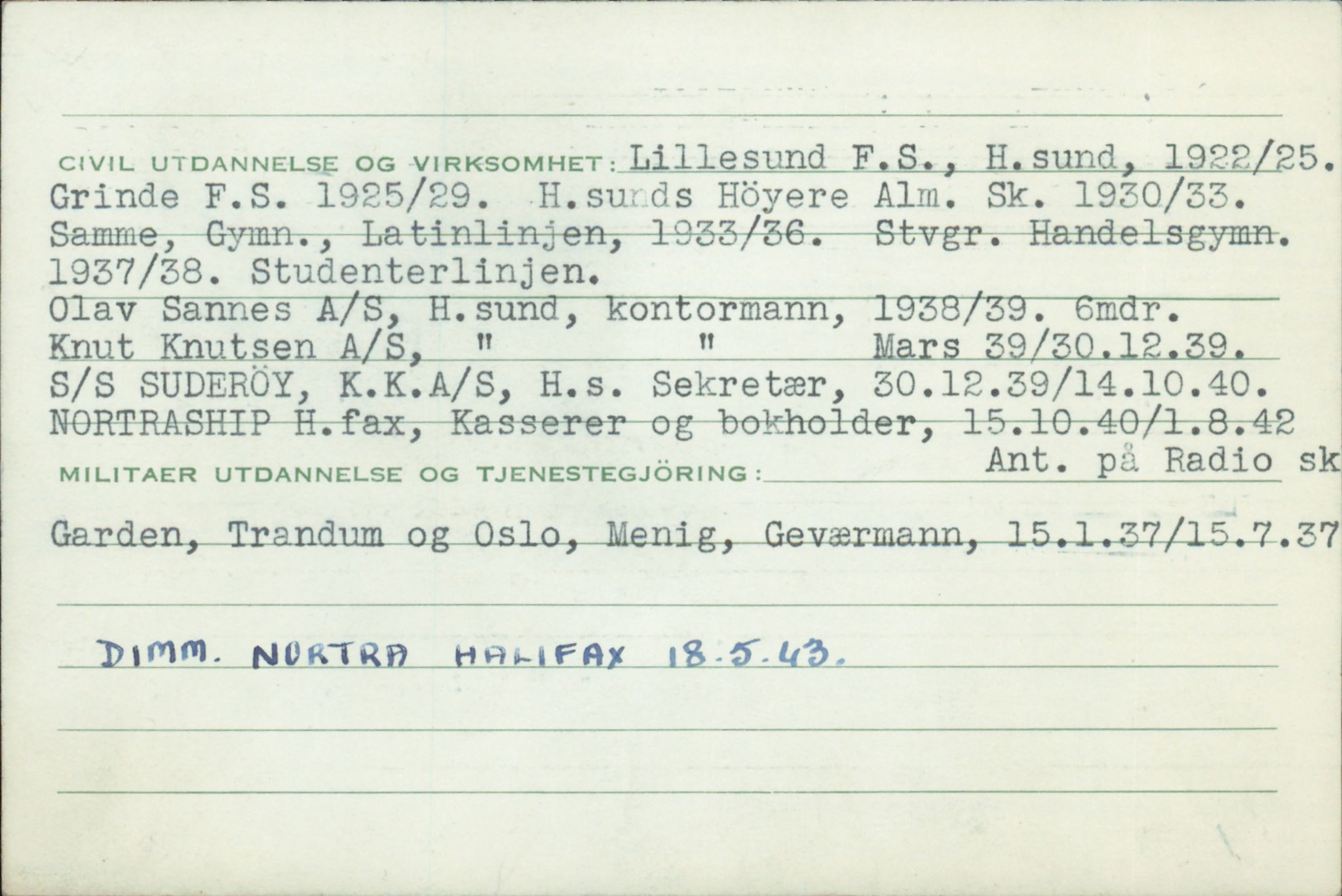 Forsvaret, Forsvarets overkommando/Luftforsvarsstaben, AV/RA-RAFA-4079/P/Pa/L0044: Personellpapirer, 1915, s. 565