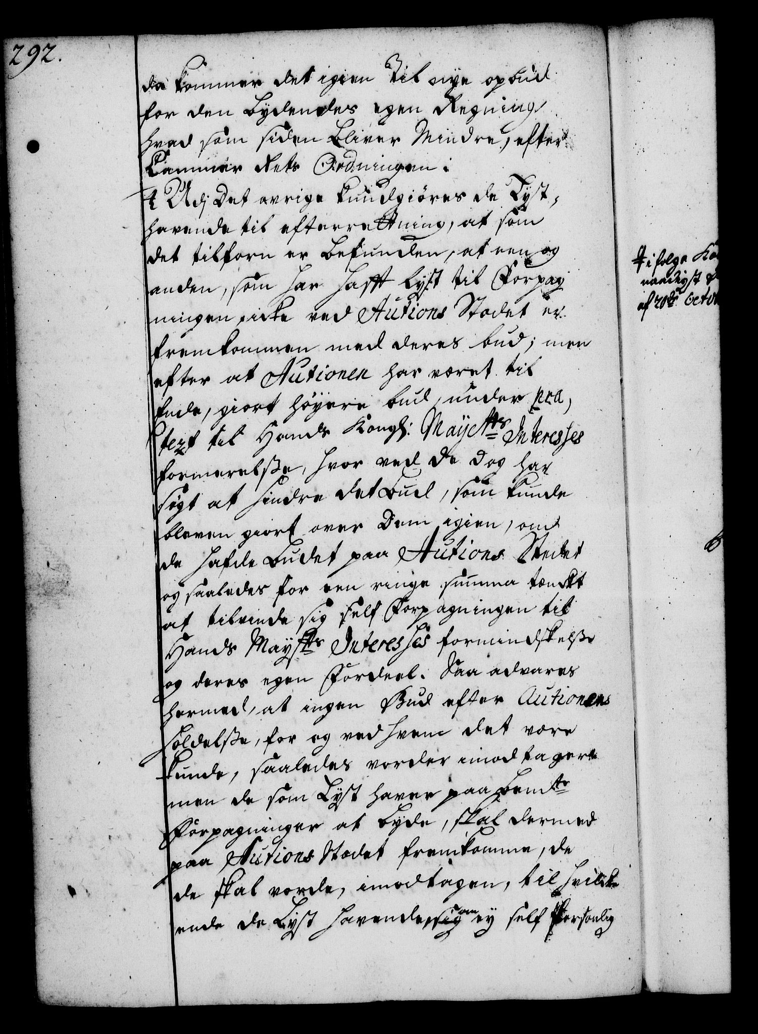 Rentekammeret, Kammerkanselliet, RA/EA-3111/G/Gg/Gga/L0004: Norsk ekspedisjonsprotokoll med register (merket RK 53.4), 1734-1741, s. 292