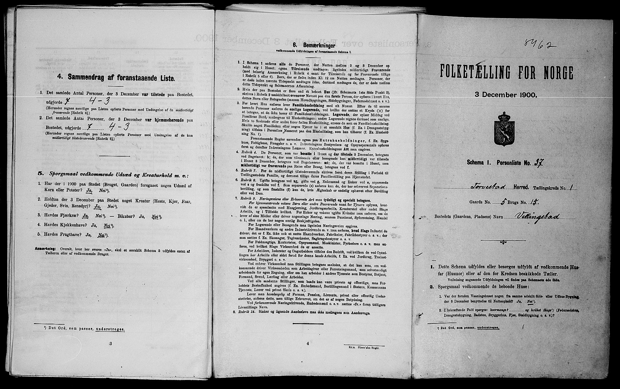 SAST, Folketelling 1900 for 1152 Torvastad herred, 1900, s. 137