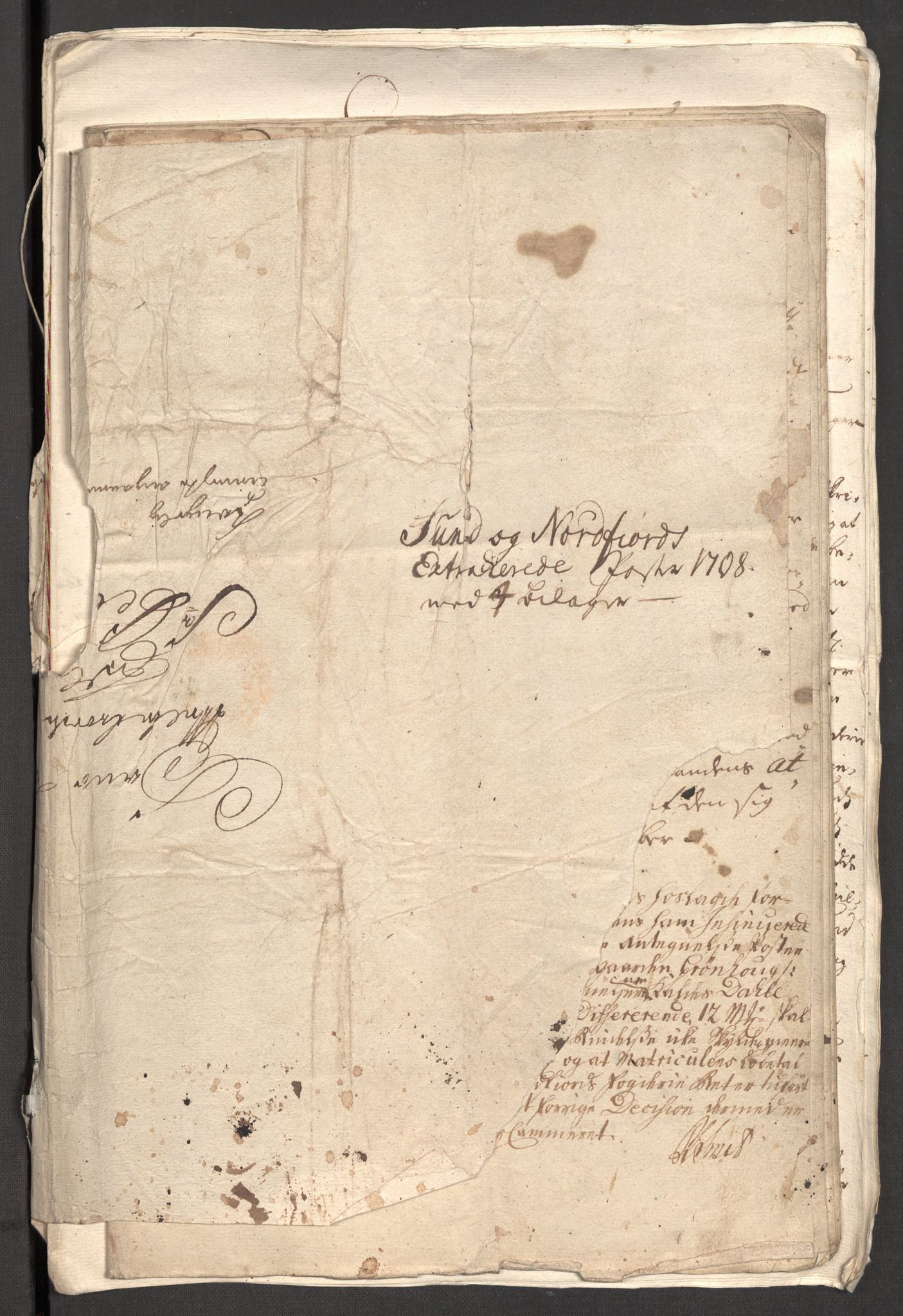 Rentekammeret inntil 1814, Reviderte regnskaper, Fogderegnskap, RA/EA-4092/R53/L3431: Fogderegnskap Sunn- og Nordfjord, 1708, s. 277