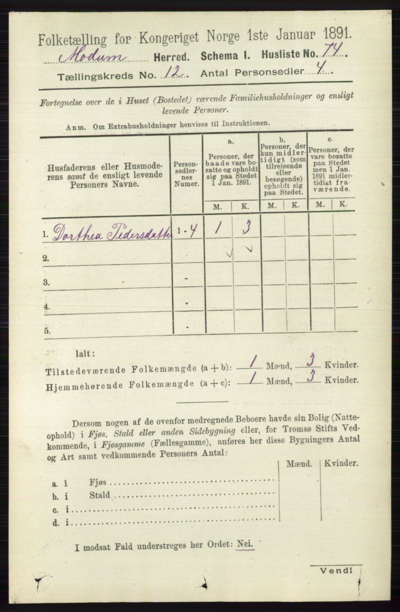 RA, Folketelling 1891 for 0623 Modum herred, 1891, s. 4449