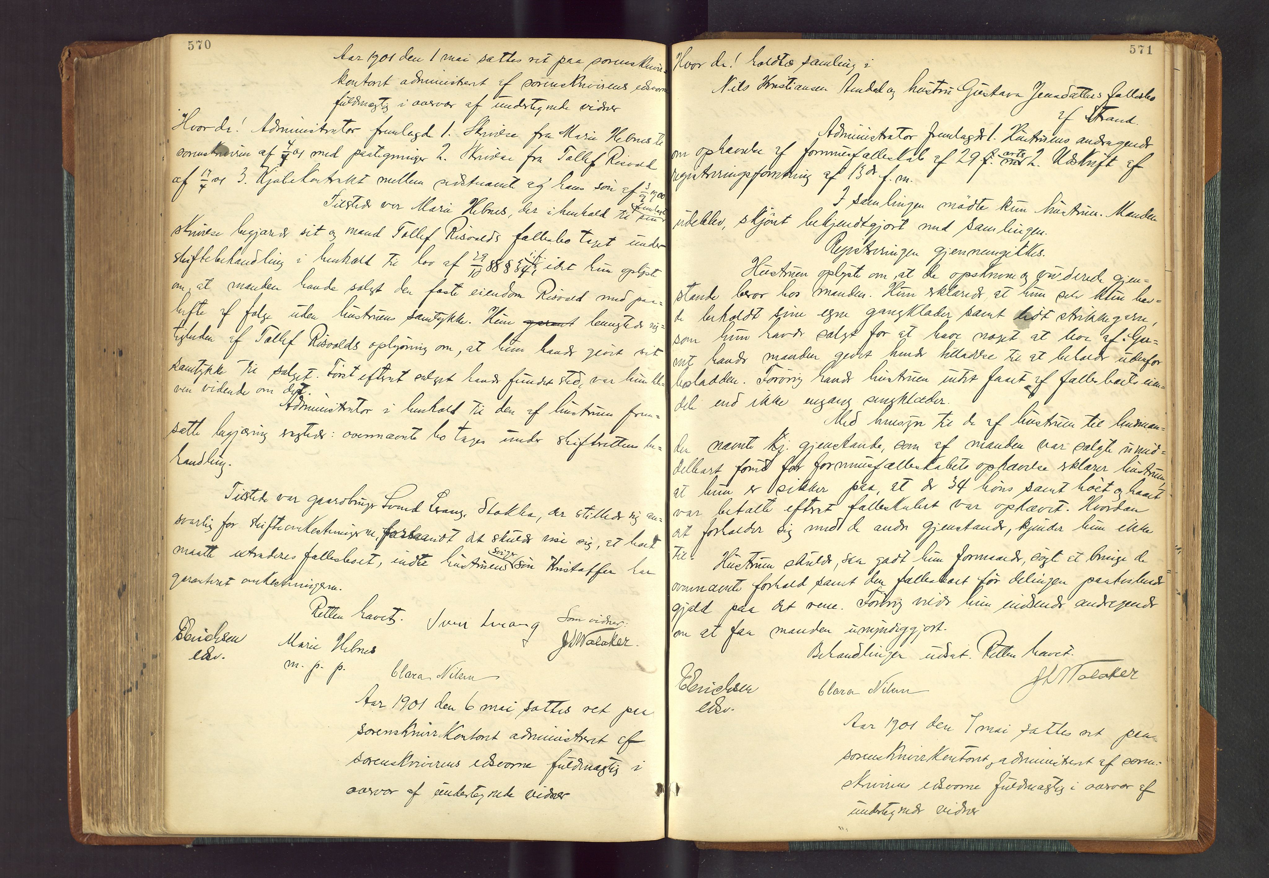 Ryfylke tingrett, AV/SAST-A-100055/001/IV/IVF/L0013: Skifteforhandlingsprotokoll D2 Høle og Rennesøy, 1880-1902, s. 570-571