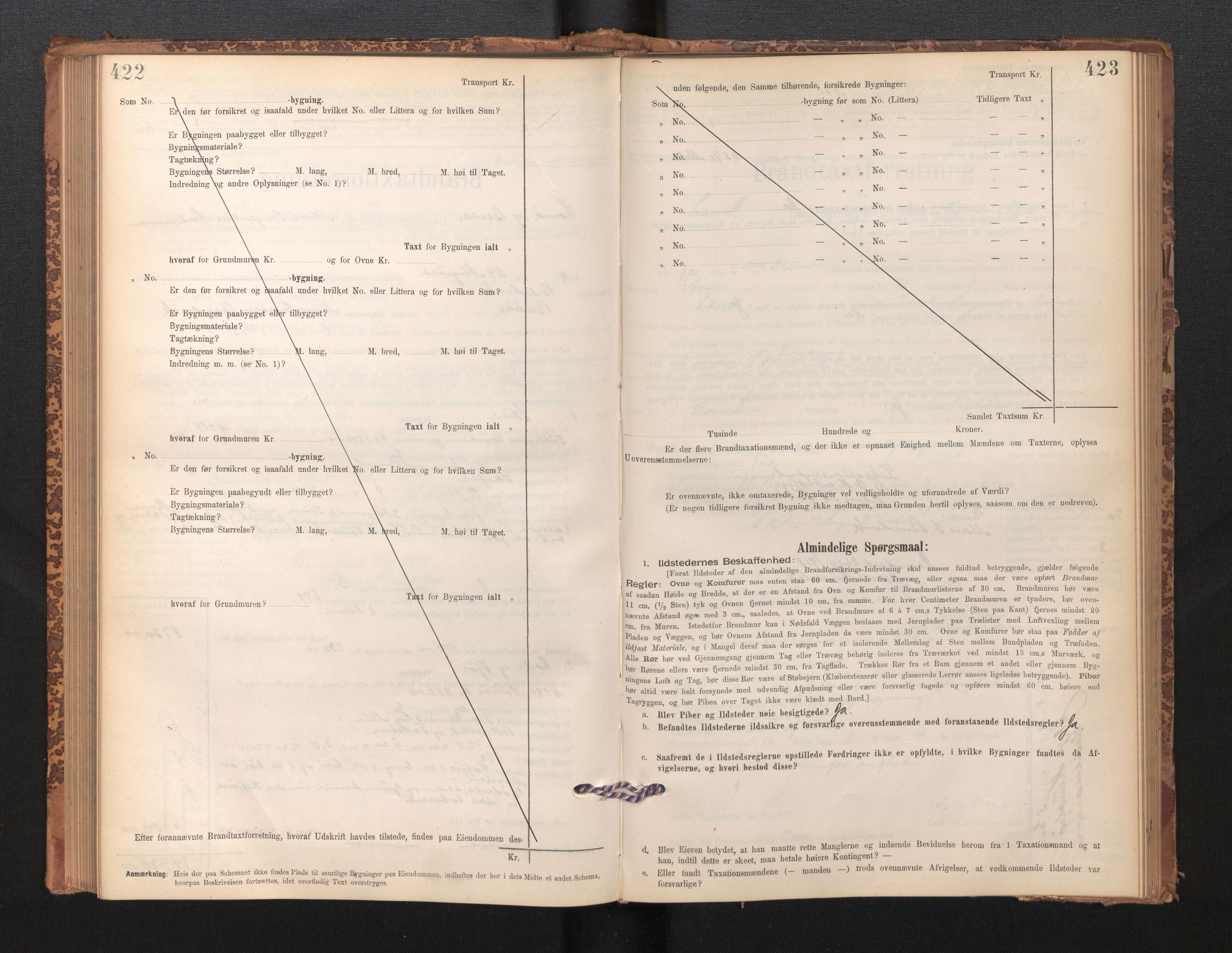 Lensmannen i Lavik, AV/SAB-A-29101/0012/L0002: Branntakstprotokoll, skjematakst, 1895-1933, s. 422-423