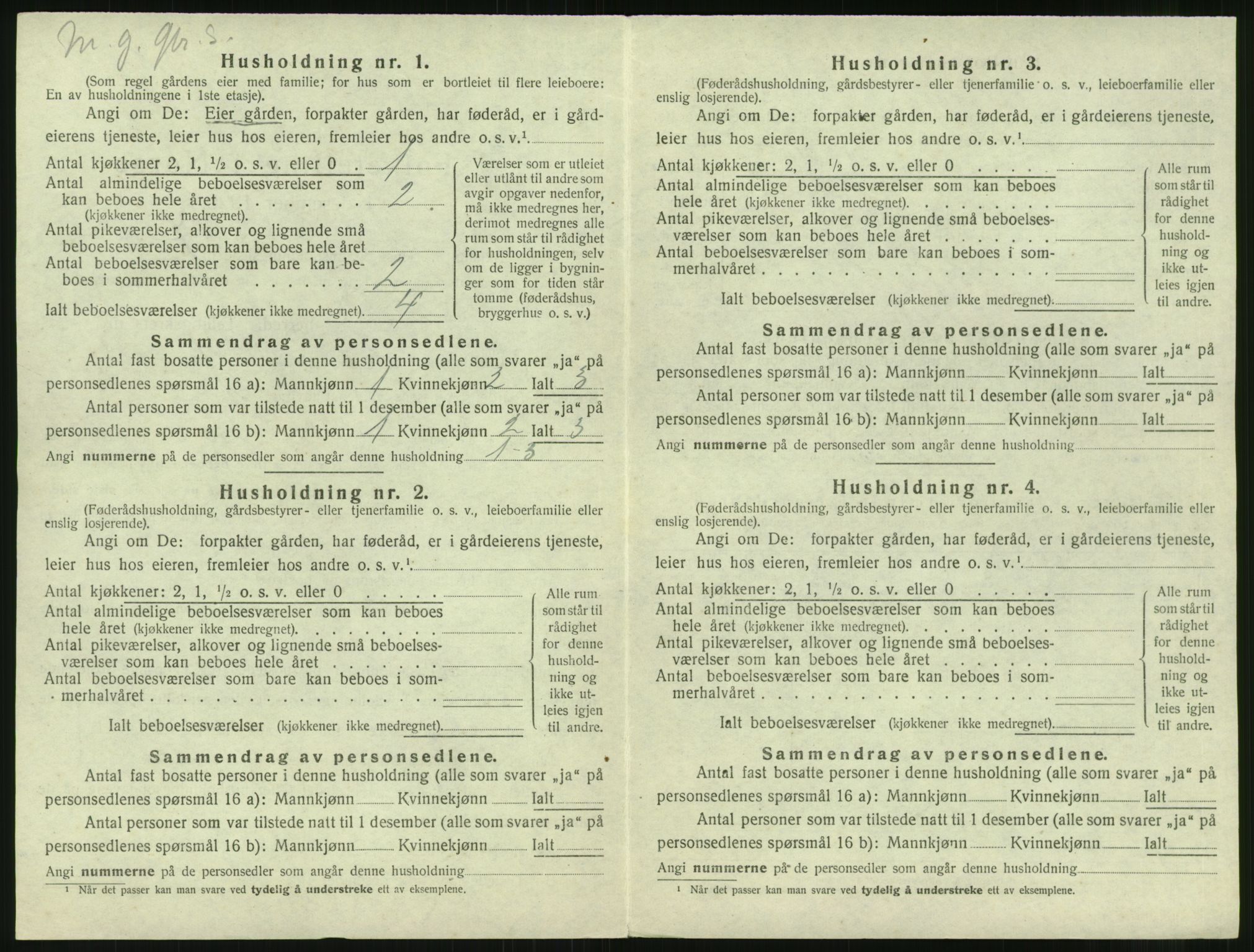 SAST, Folketelling 1920 for 1136 Sand herred, 1920, s. 588