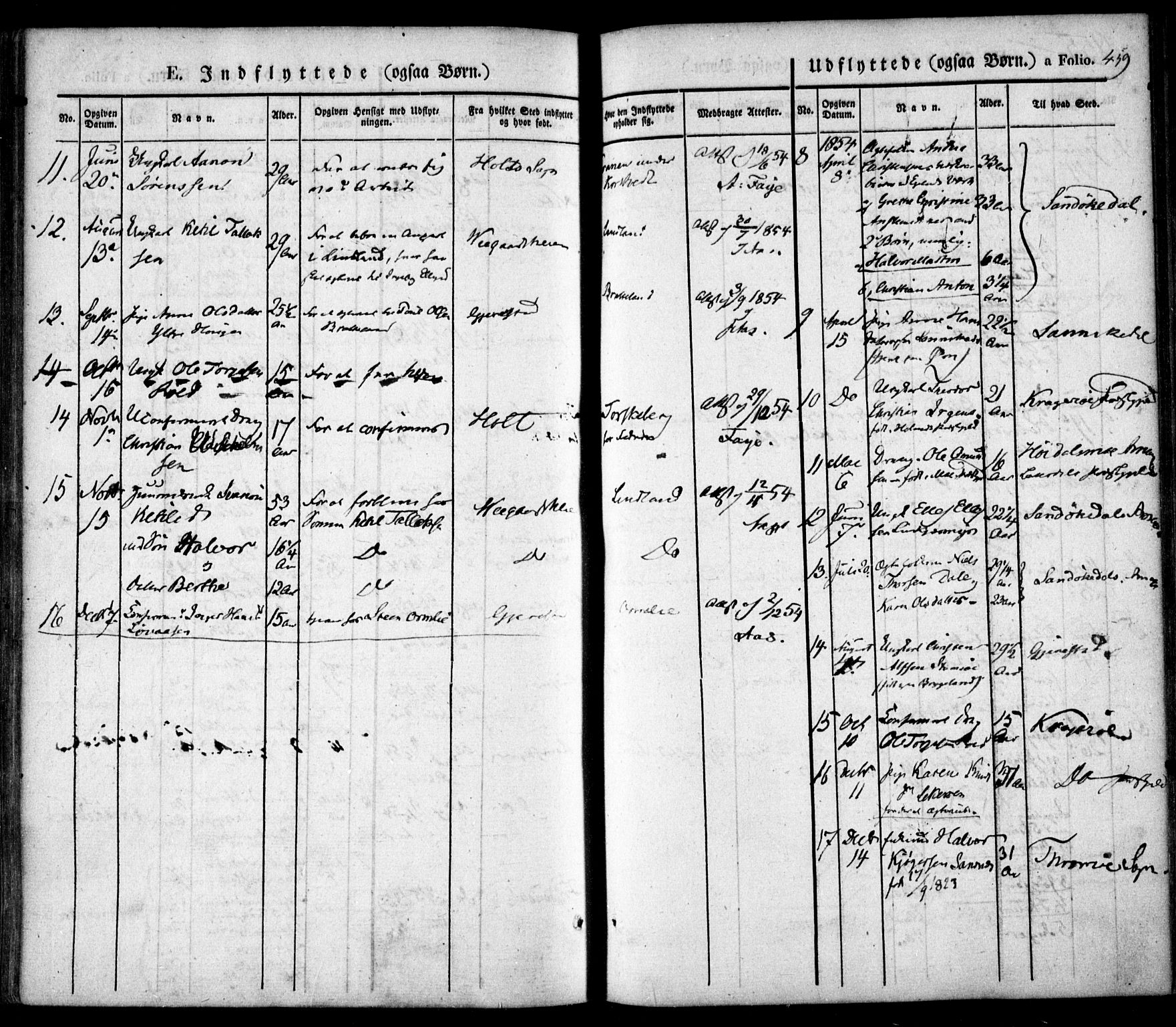 Søndeled sokneprestkontor, SAK/1111-0038/F/Fa/L0002: Ministerialbok nr. A 2, 1839-1860, s. 459