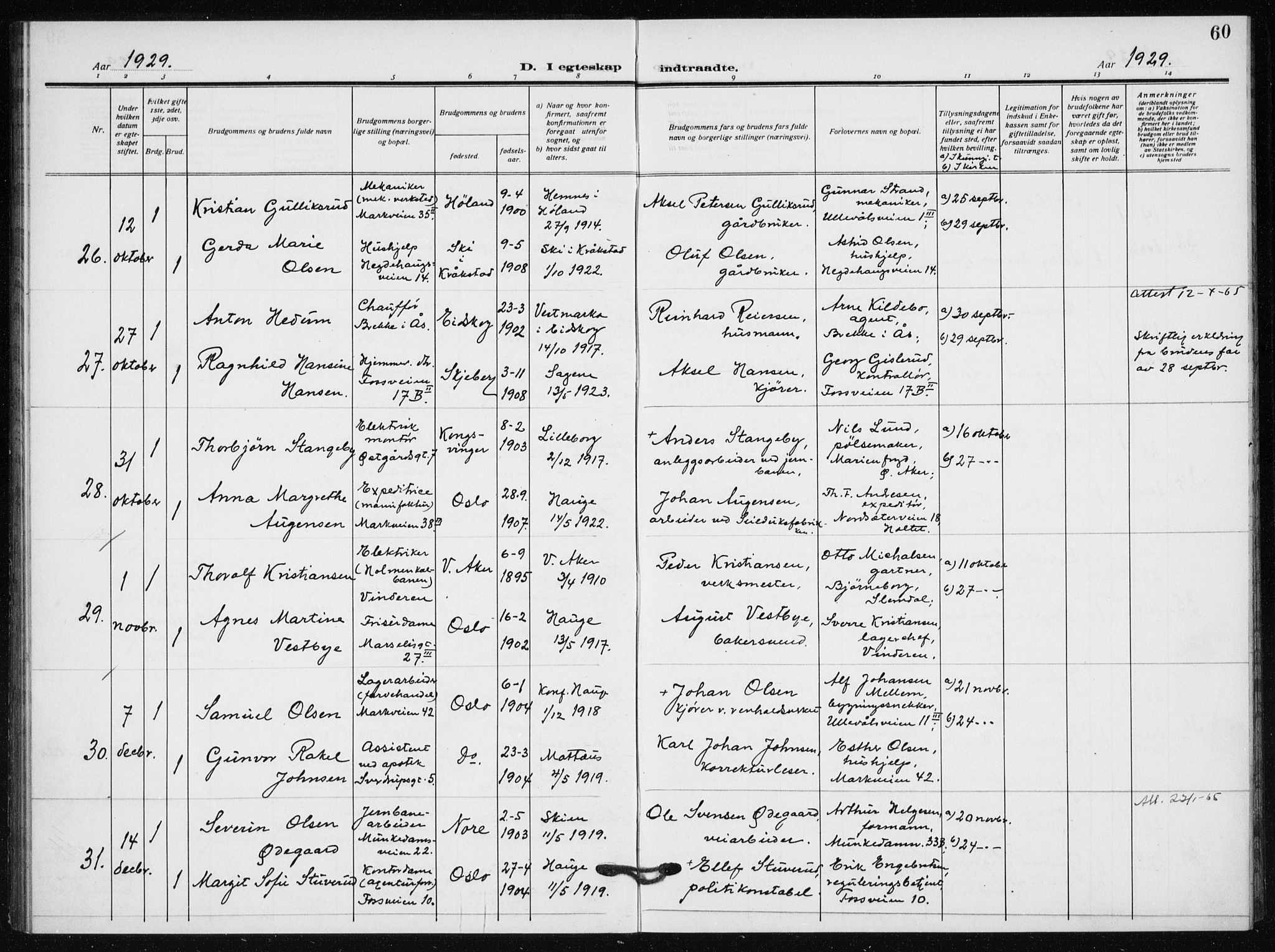 Hauge prestekontor Kirkebøker, AV/SAO-A-10849/F/Fa/L0003: Ministerialbok nr. 3, 1917-1938, s. 60