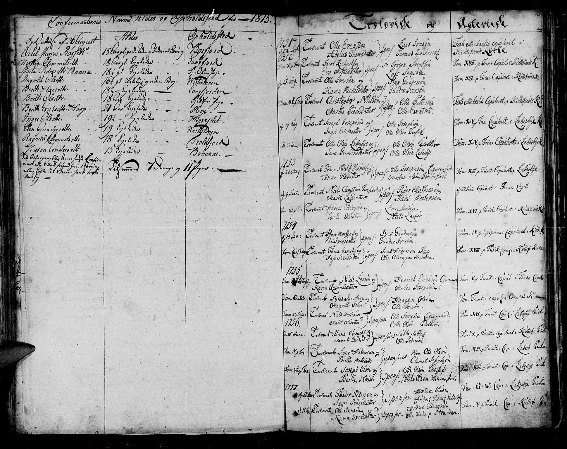 Lebesby sokneprestkontor, AV/SATØ-S-1353/H/Ha/L0001kirke: Ministerialbok nr. 1, 1751-1816, s. 70