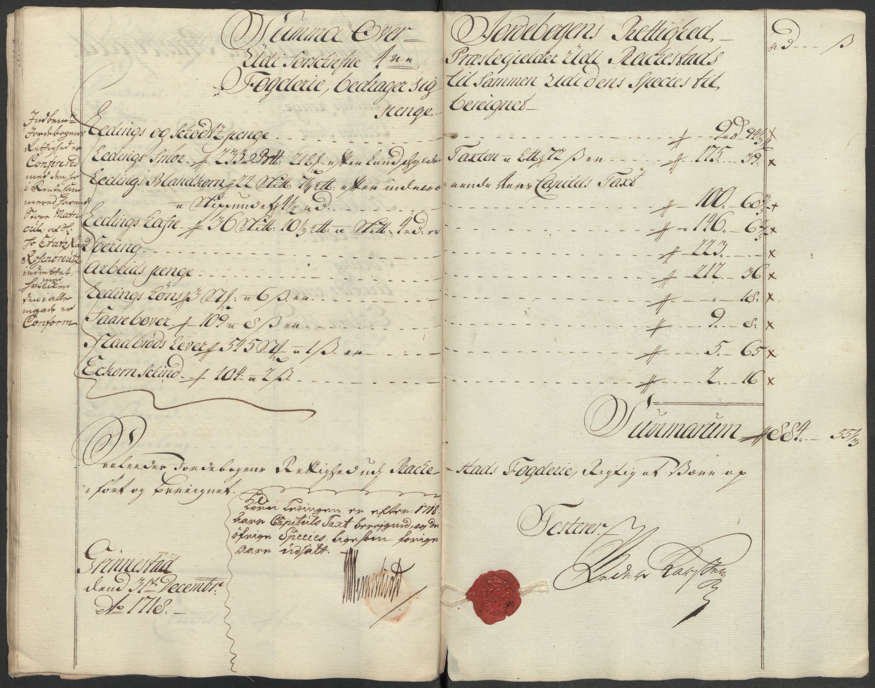 Rentekammeret inntil 1814, Reviderte regnskaper, Fogderegnskap, AV/RA-EA-4092/R07/L0315: Fogderegnskap Rakkestad, Heggen og Frøland, 1718, s. 144