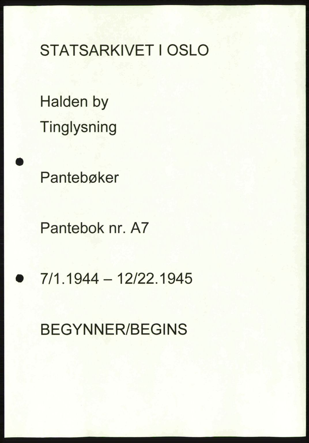 Idd og Marker sorenskriveri, AV/SAO-A-10283/G/Gb/Gbb/L0007: Pantebok nr. A7, 1944-1945