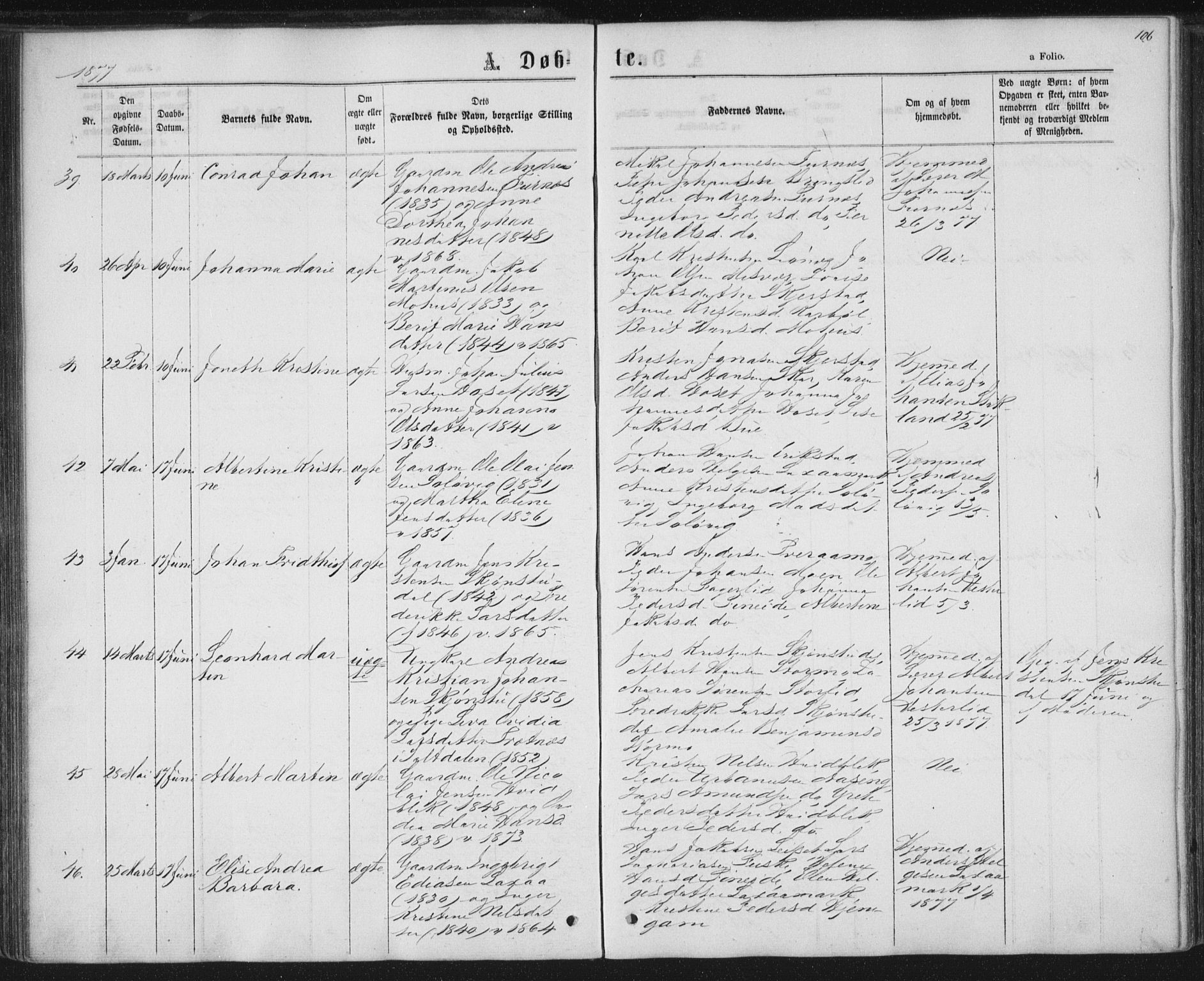 Ministerialprotokoller, klokkerbøker og fødselsregistre - Nordland, AV/SAT-A-1459/852/L0739: Ministerialbok nr. 852A09, 1866-1877, s. 106