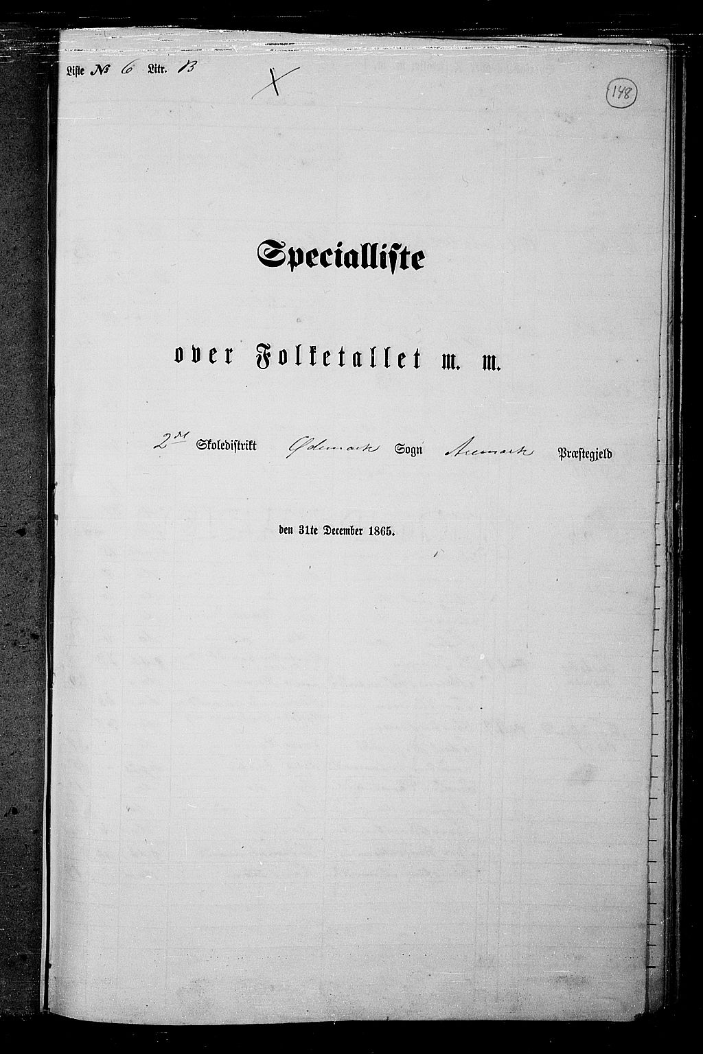 RA, Folketelling 1865 for 0118P Aremark prestegjeld, 1865, s. 136