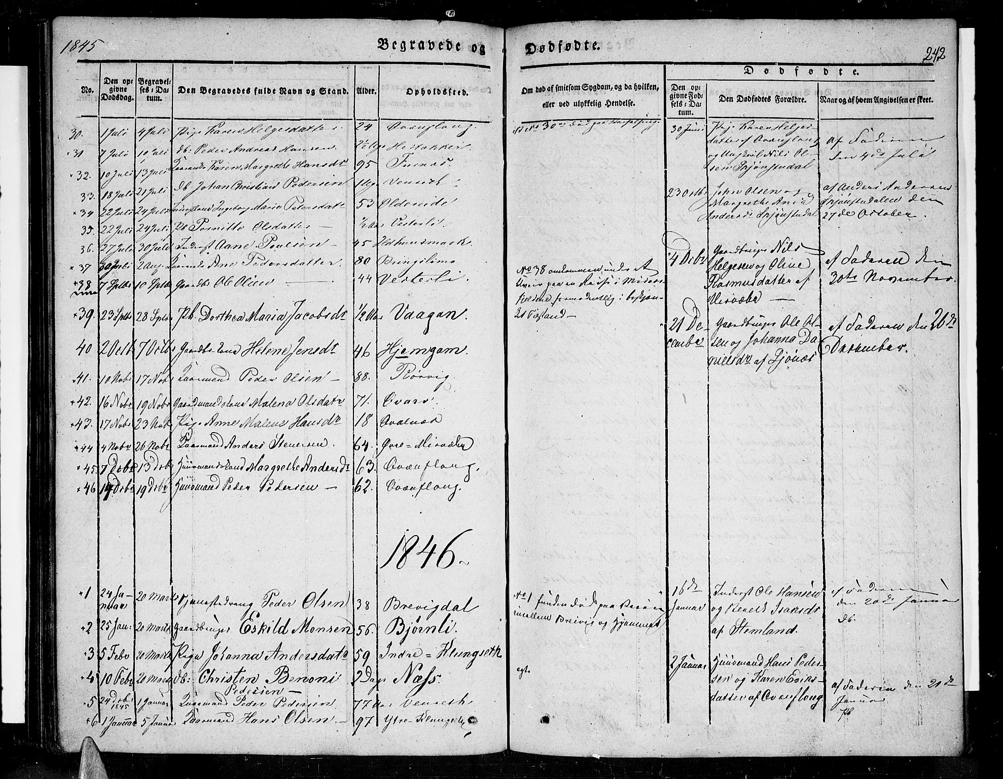 Ministerialprotokoller, klokkerbøker og fødselsregistre - Nordland, AV/SAT-A-1459/852/L0737: Ministerialbok nr. 852A07, 1833-1849, s. 242