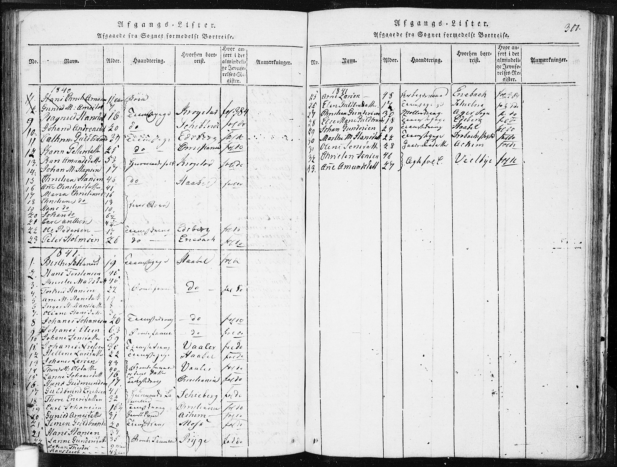 Spydeberg prestekontor Kirkebøker, SAO/A-10924/F/Fa/L0004: Ministerialbok nr. I 4, 1814-1841, s. 300