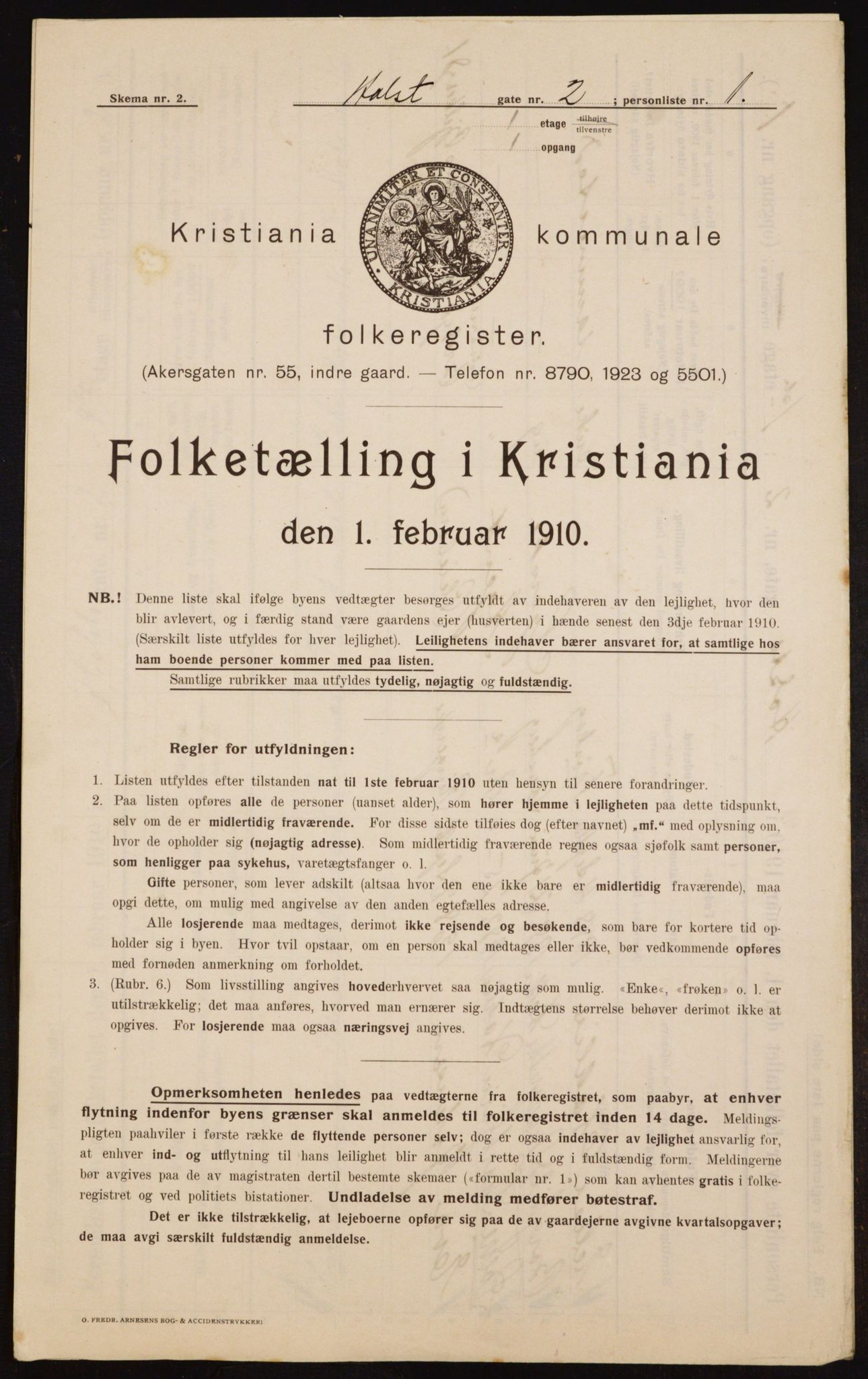 OBA, Kommunal folketelling 1.2.1910 for Kristiania, 1910, s. 40115